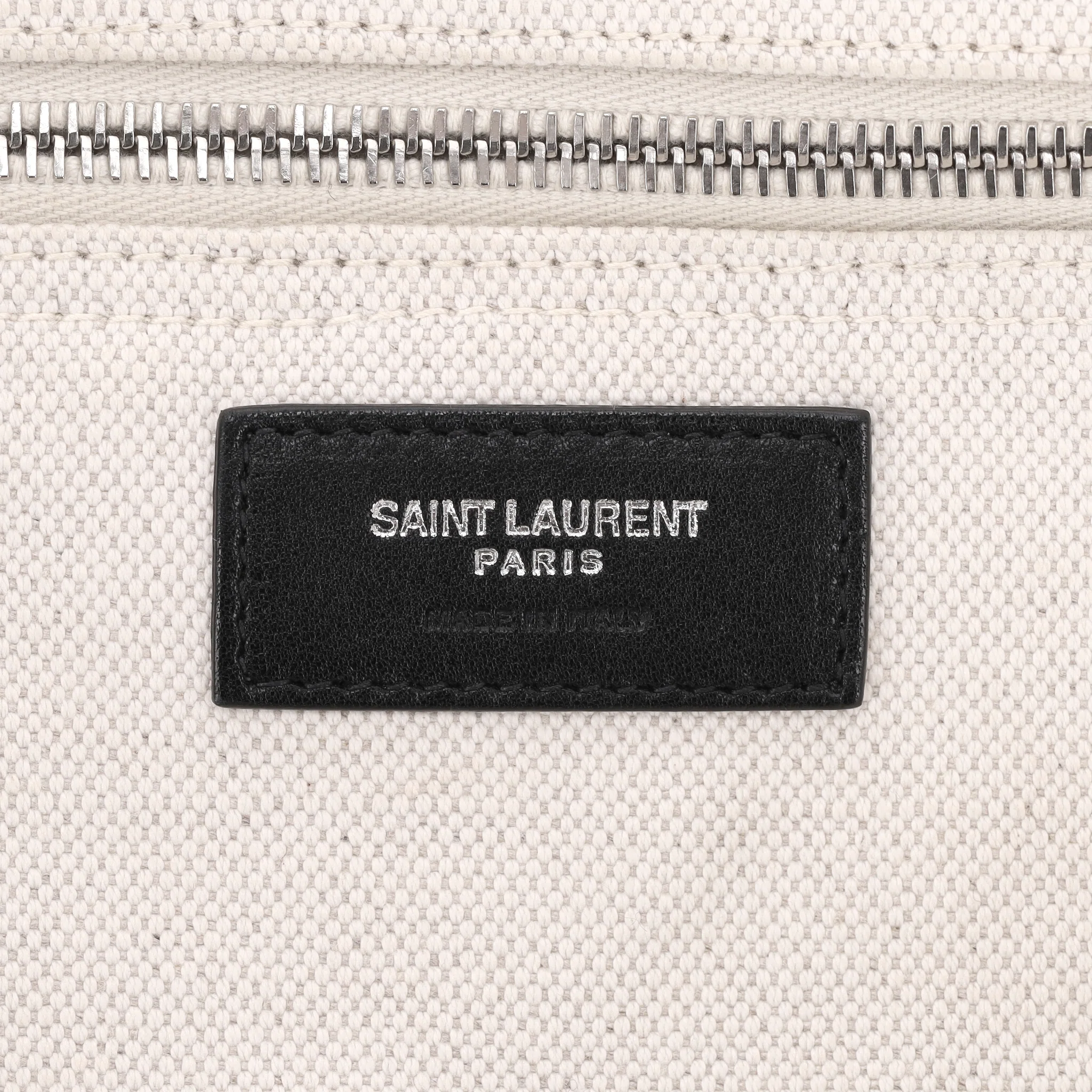 Saint Laurent Maxi Rive Gauche Canvas Tote Bag - Image 7