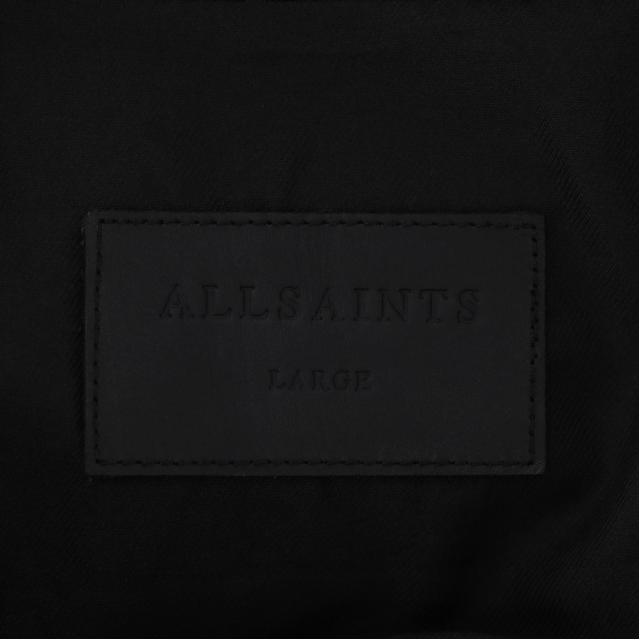 AllSaints Wick Leather Biker Jacket. Size L - Image 6