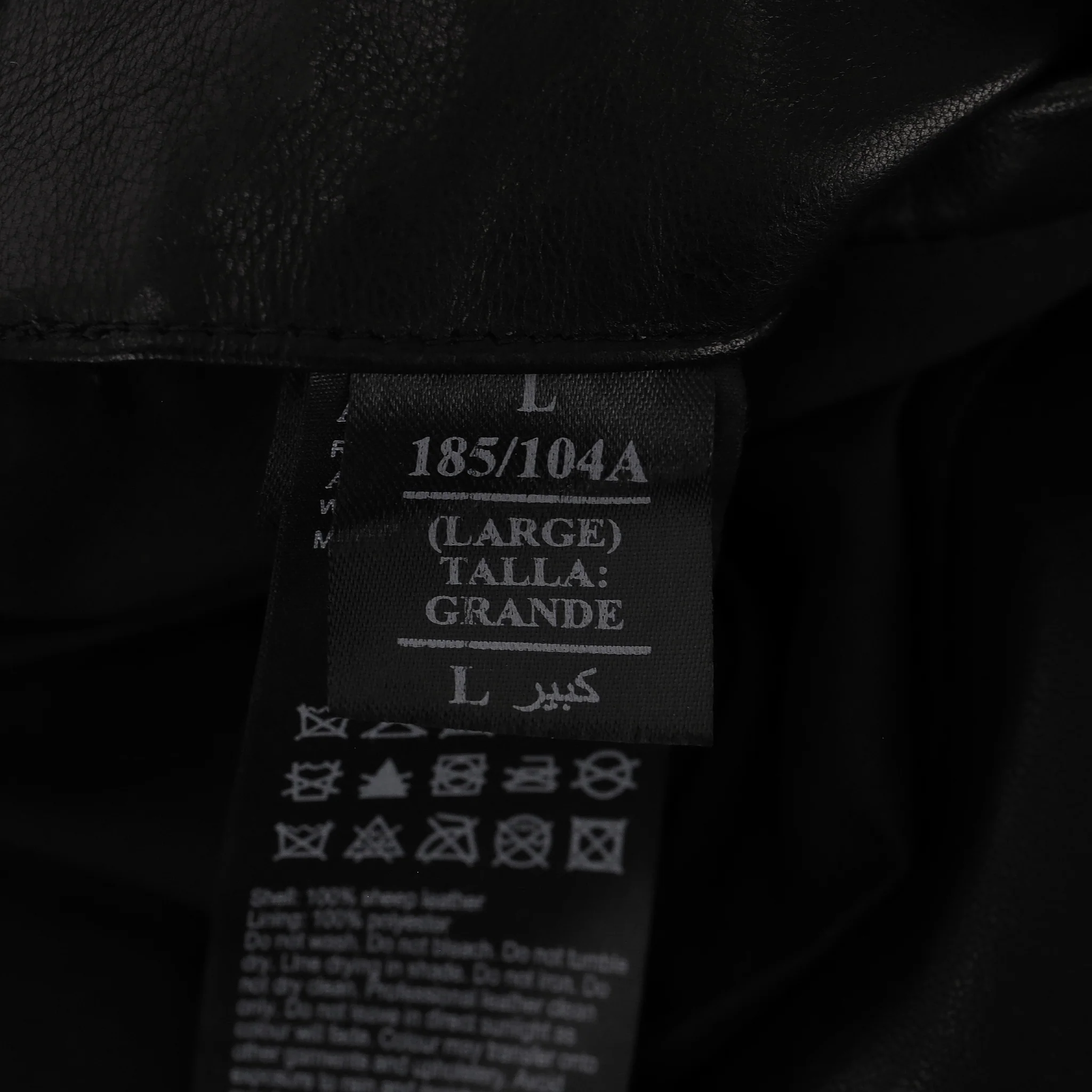 AllSaints Wick Leather Biker Jacket. Size L - Image 7