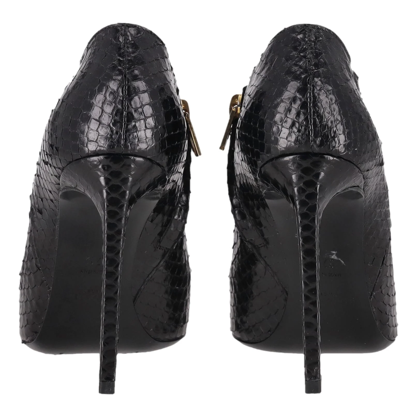 Saint Laurent Python Skin Ankle Boots. Size 37.5 - Image 4