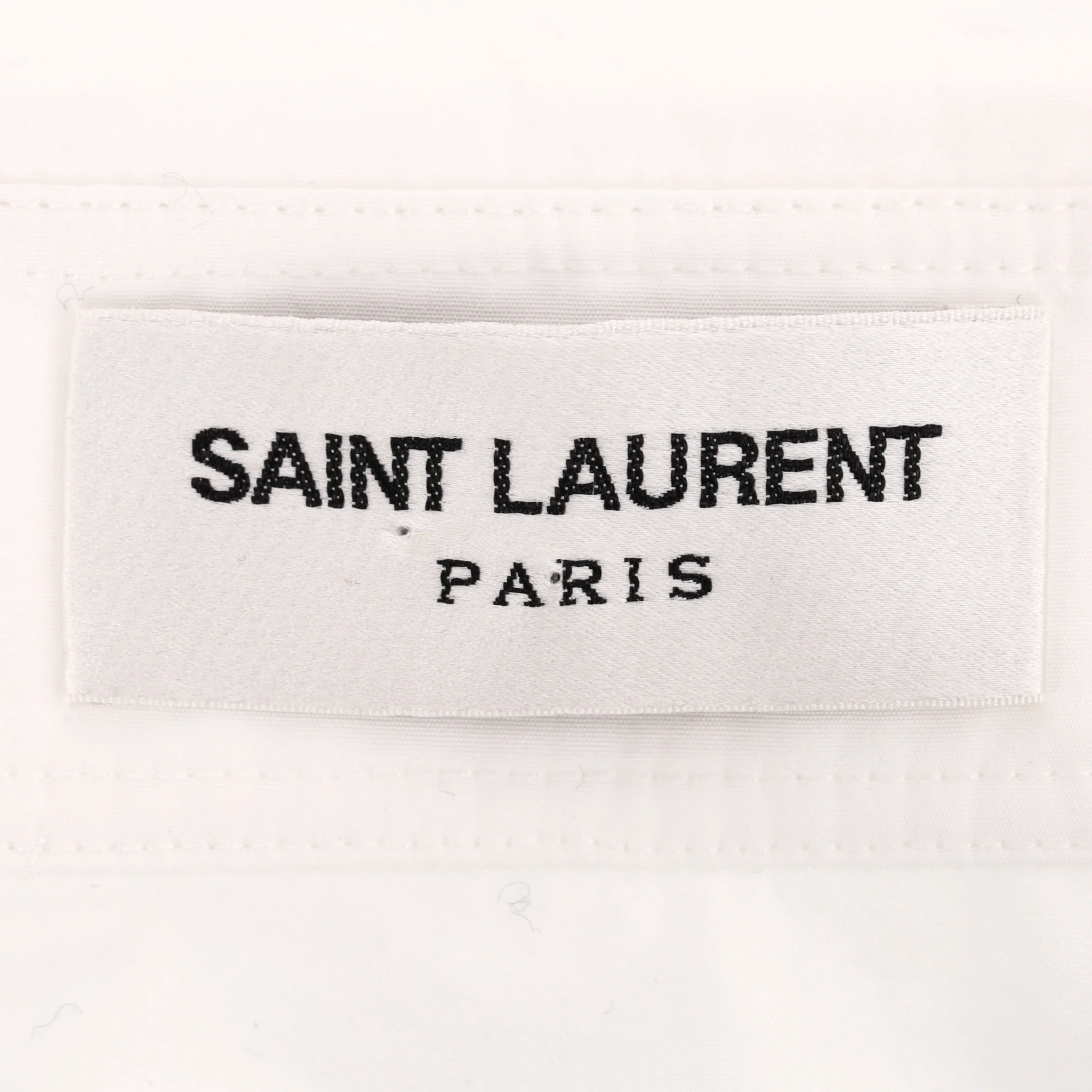 Saint Laurent Ruffled Bib Cotton Shirt. Size 38FR - Image 6