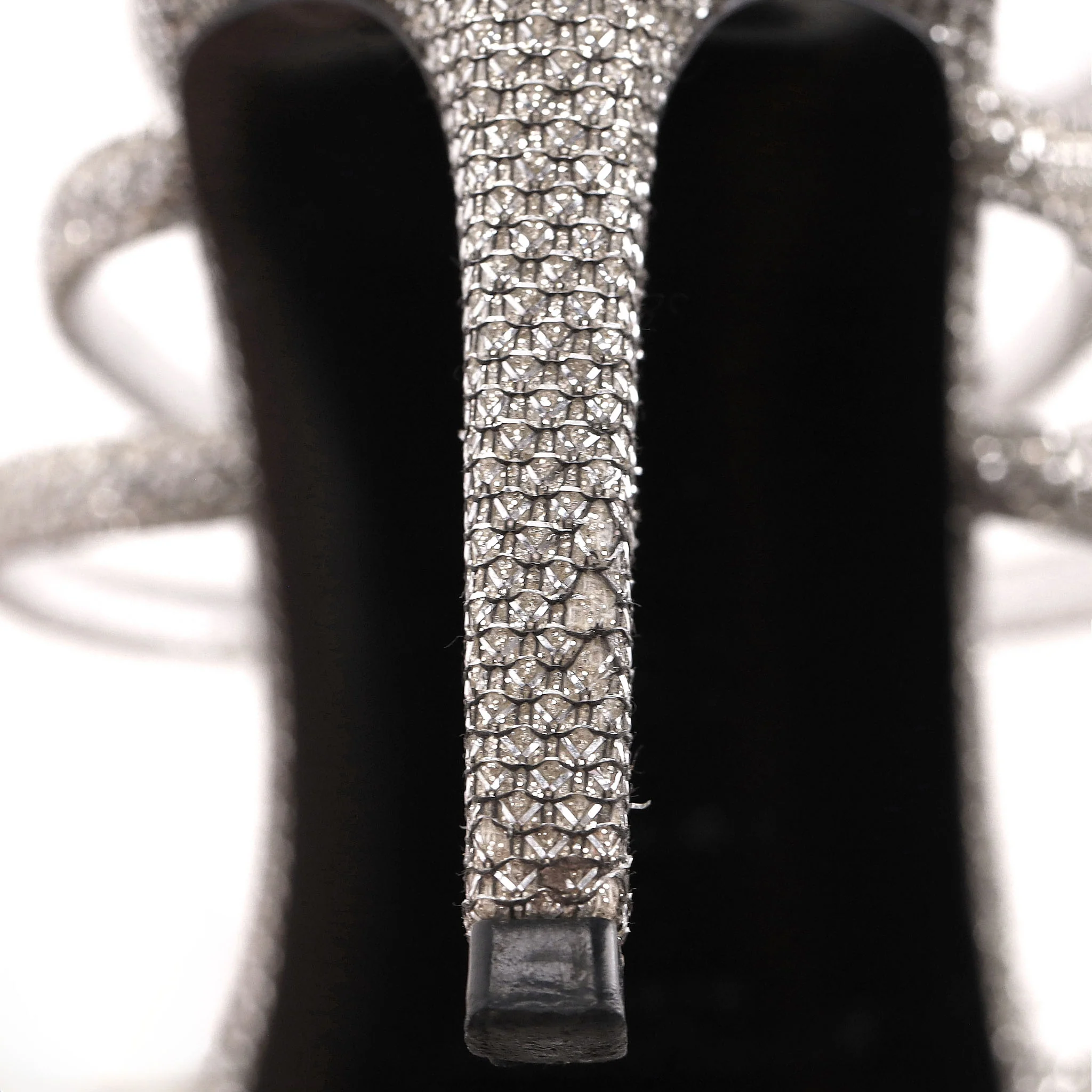 Saint Laurent Glitter Mesh Strappy Sandals. Size 35.5 - Image 11