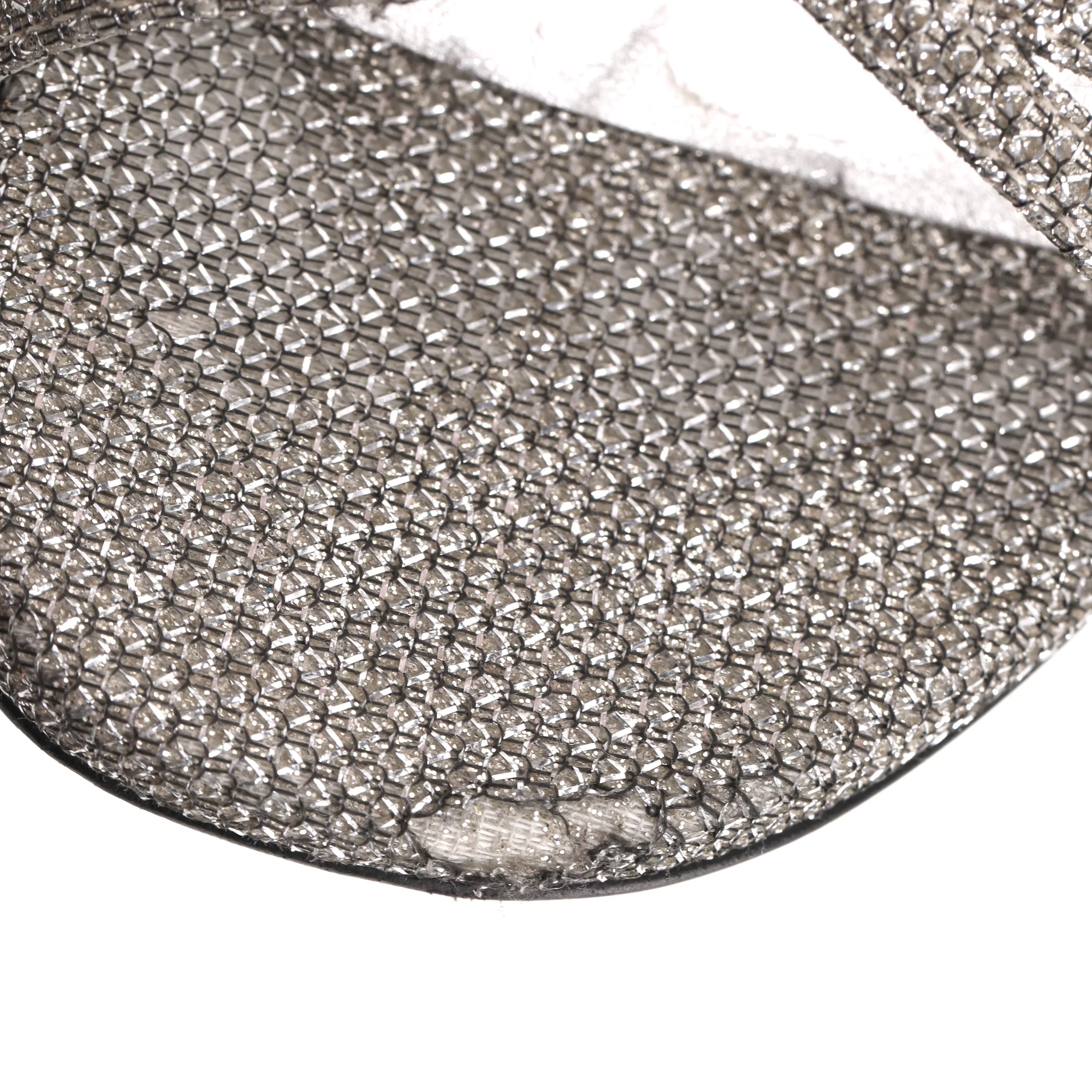 Saint Laurent Glitter Mesh Strappy Sandals. Size 35.5 - Image 7