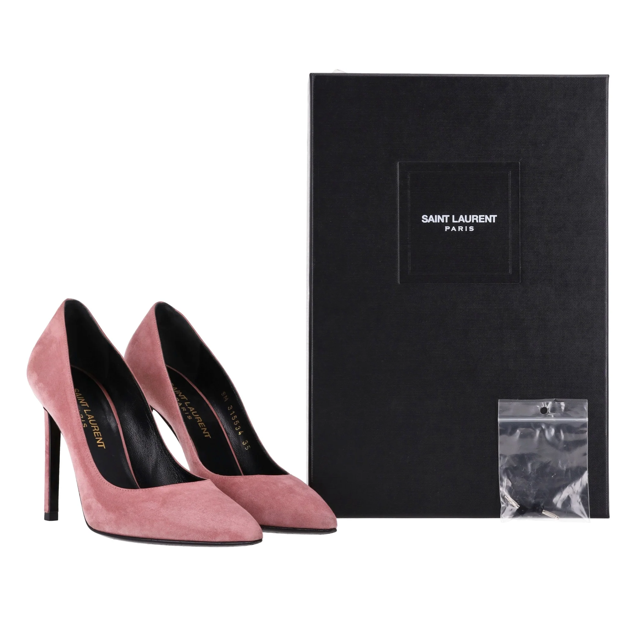 Saint Laurent Suede Pump High Heels. Size 35 - Image 2