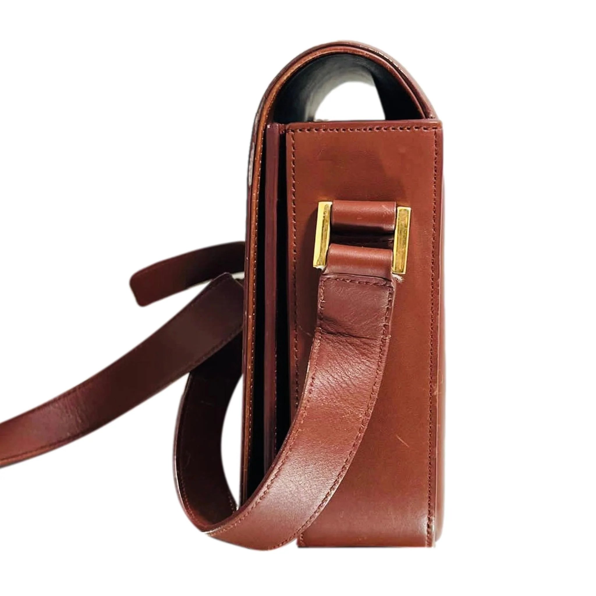Saint Laurent 'YSL' Univeriste Crossbody Leather Satchel Bag - Image 3
