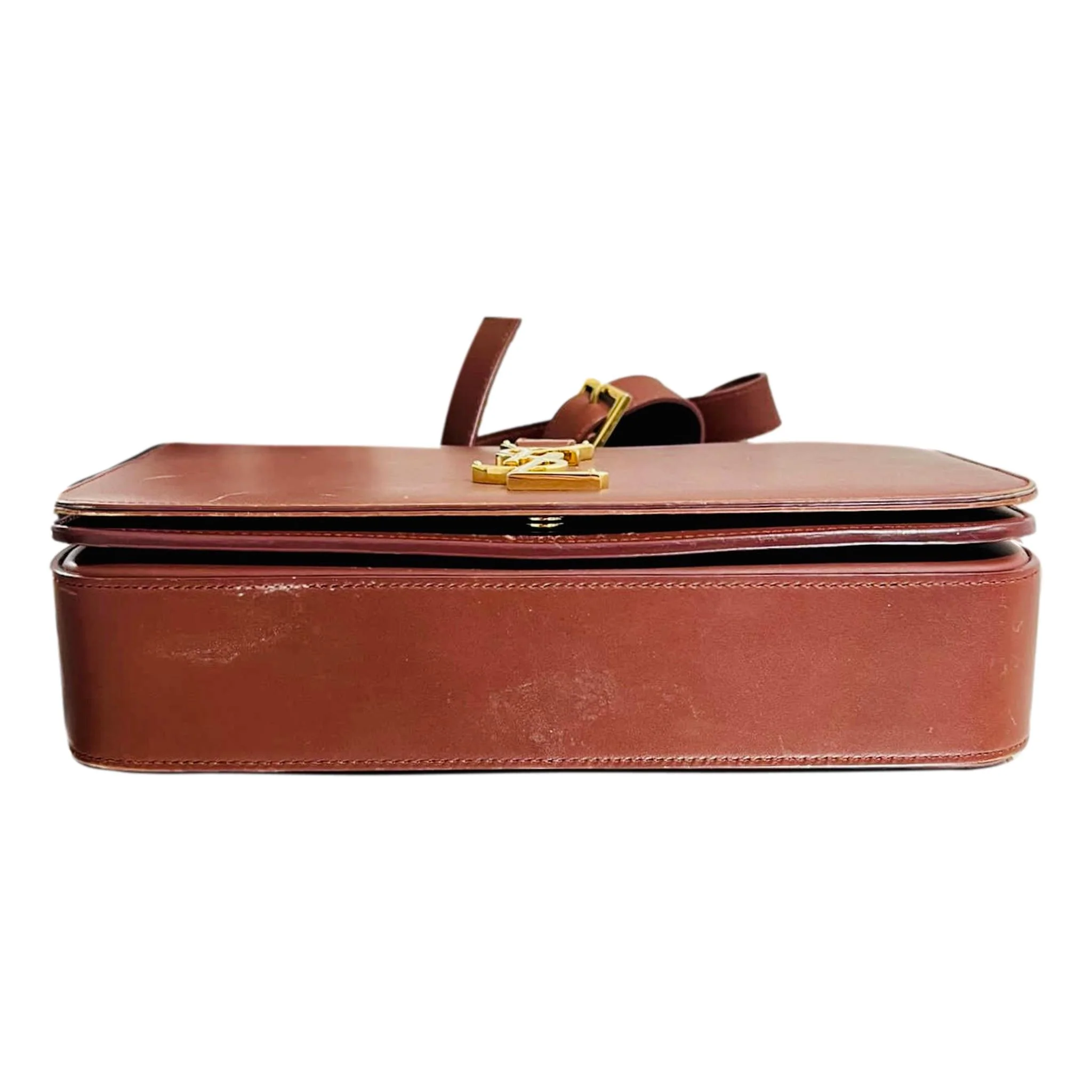 Saint Laurent 'YSL' Univeriste Crossbody Leather Satchel Bag - Image 4