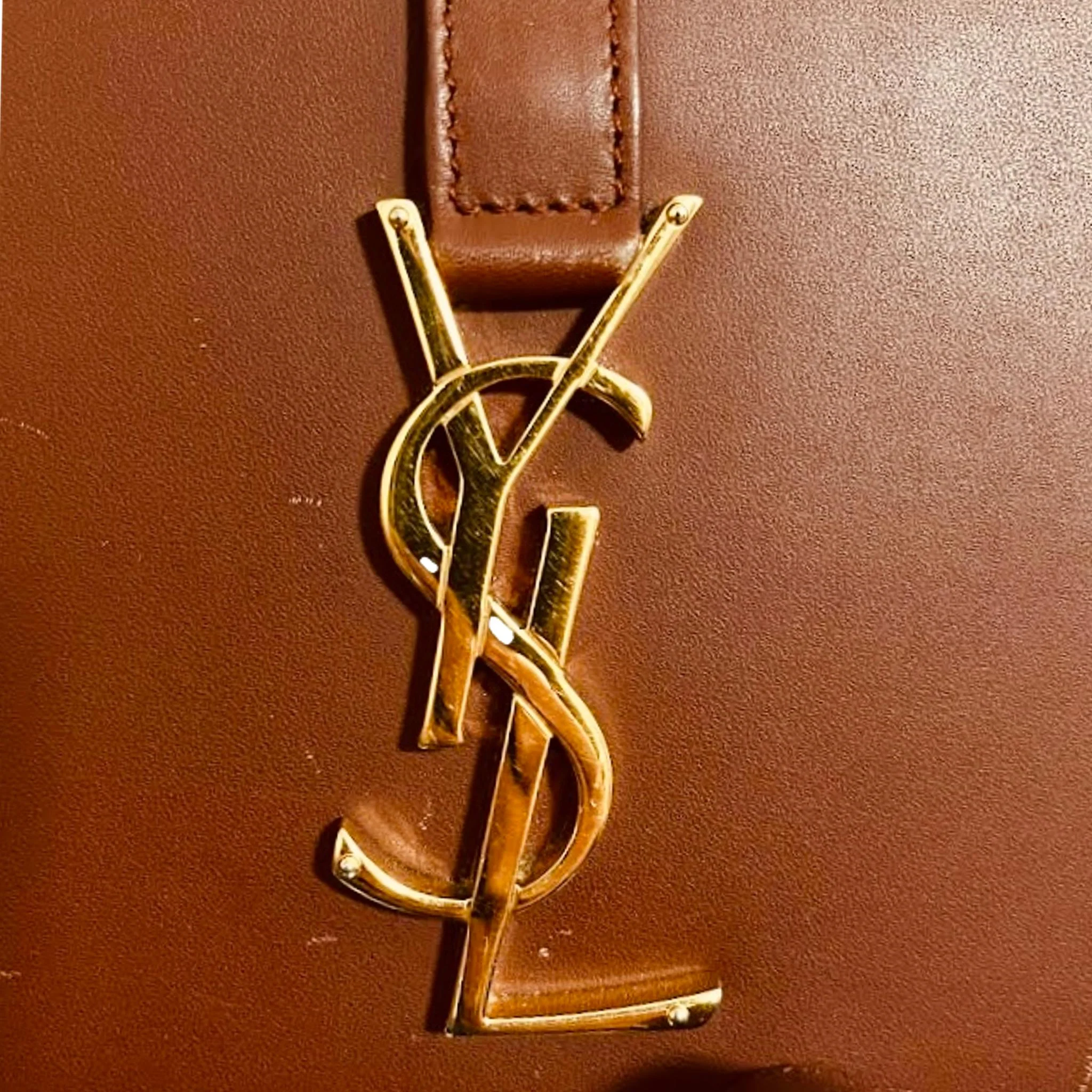 Saint Laurent 'YSL' Univeriste Crossbody Leather Satchel Bag - Image 6