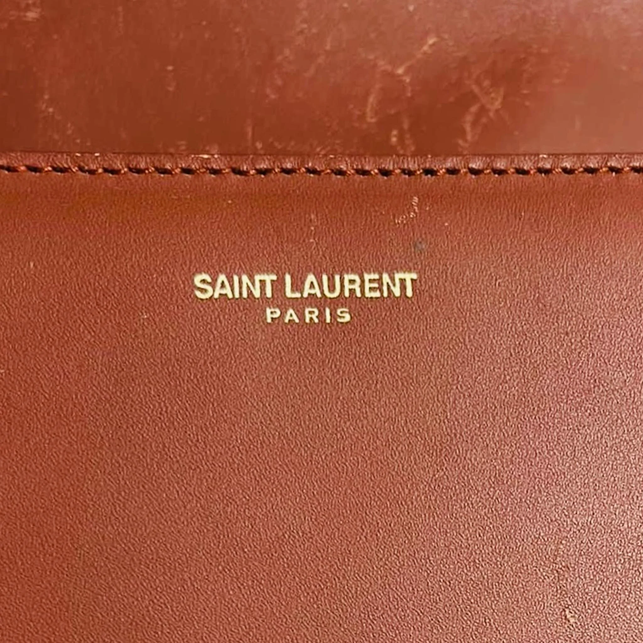 Saint Laurent 'YSL' Univeriste Crossbody Leather Satchel Bag - Image 7
