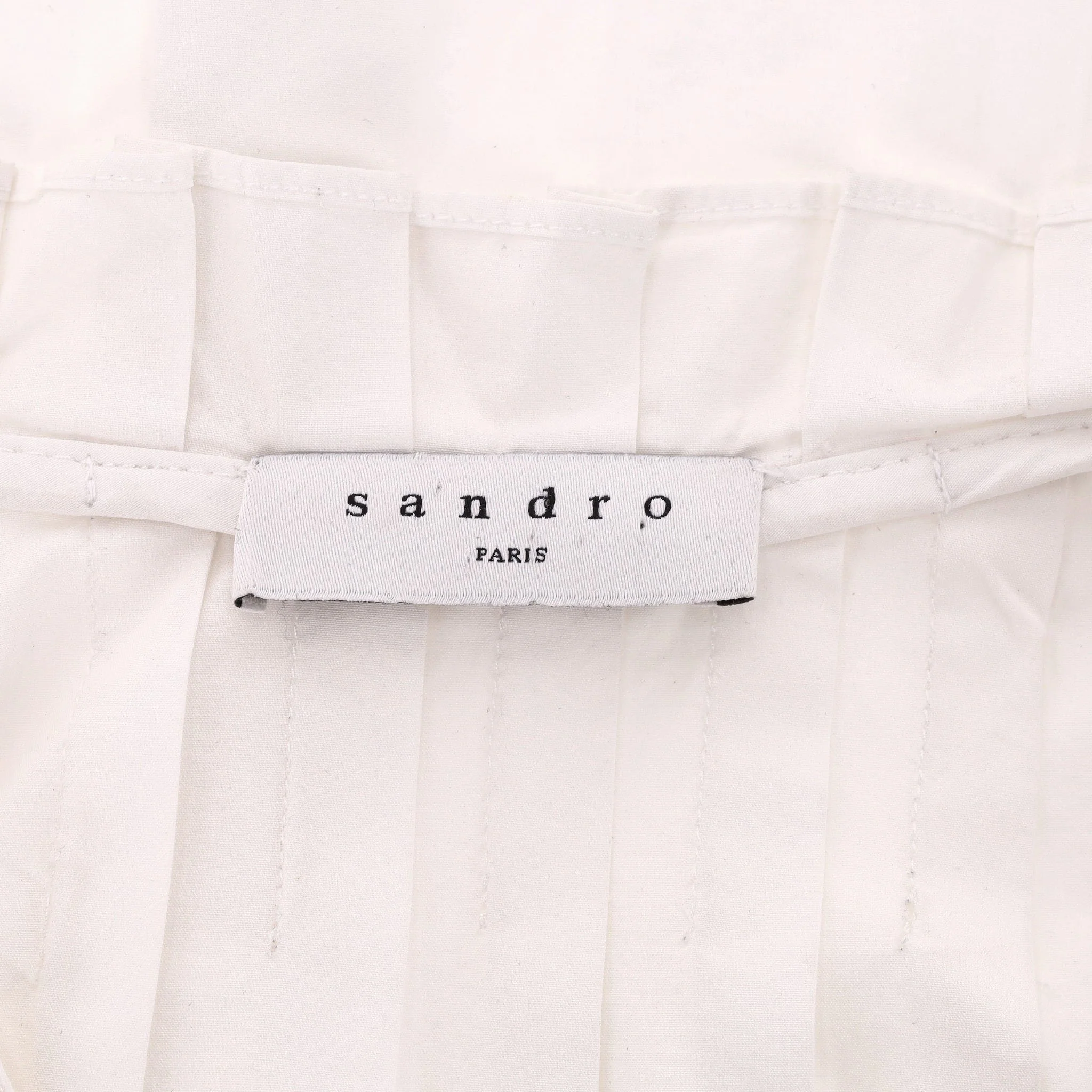 Sandro Crochet Embellished Cotton Shirt. Size 1 - Image 6