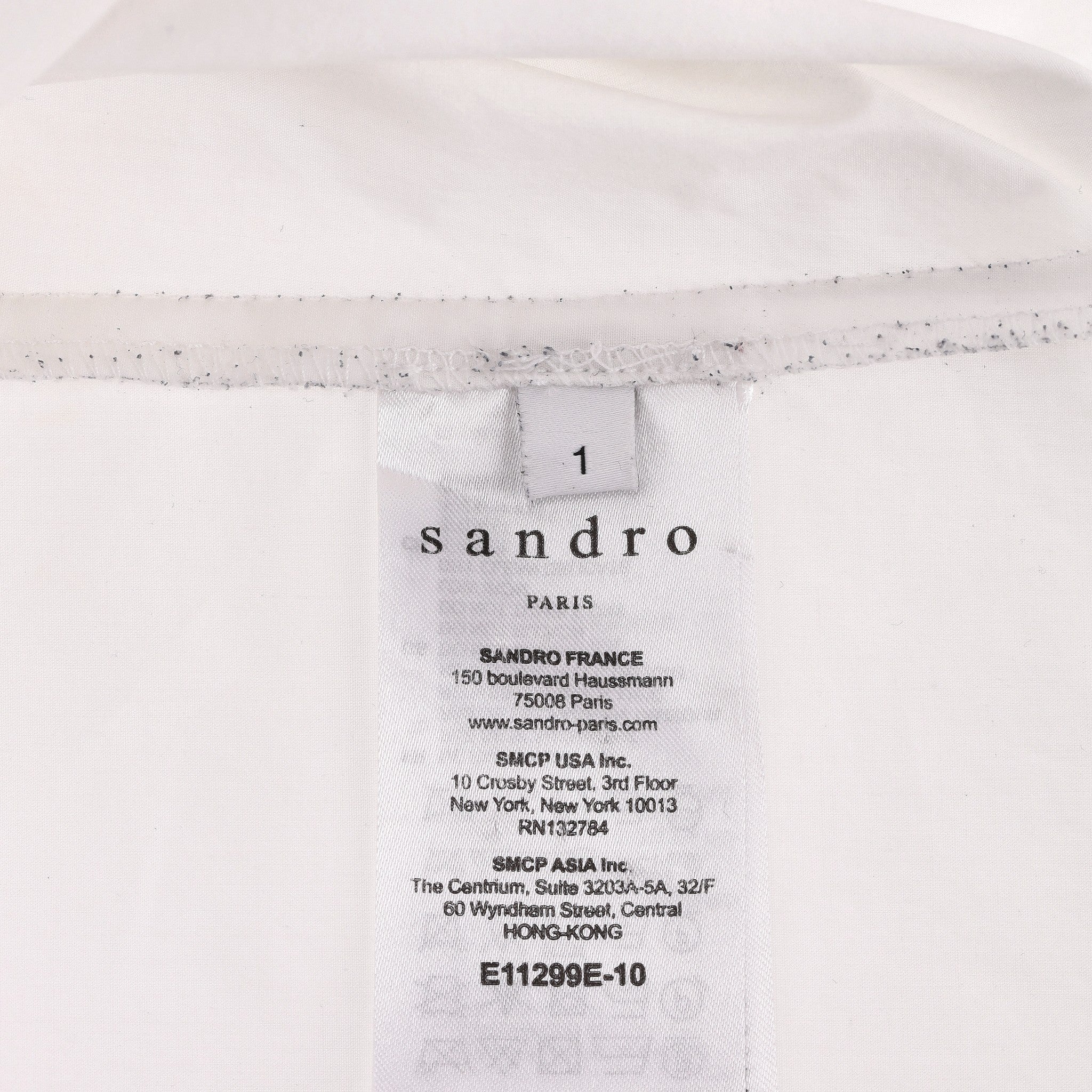 Sandro Crochet Embellished Cotton Shirt. Size 1 - Image 8