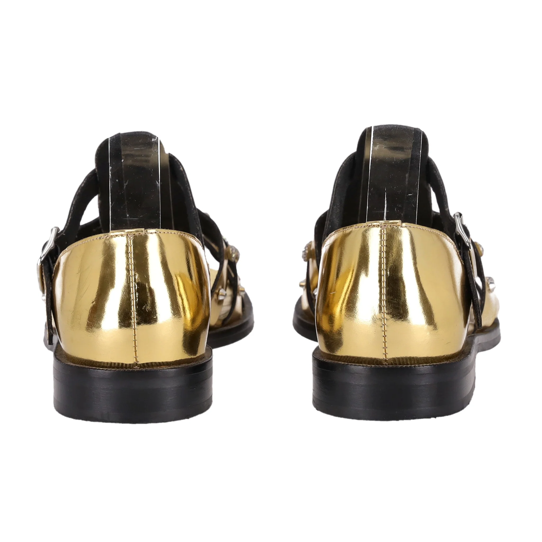 Sandro Olyma Studded Leather Cage Sandals. Size 37 - Image 4