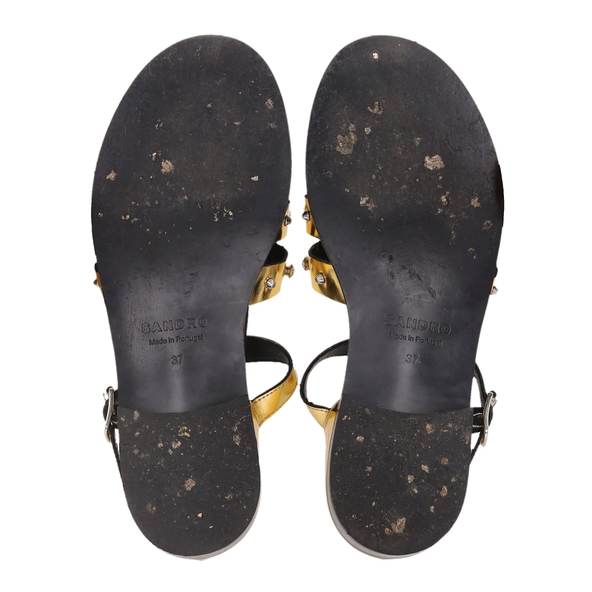 Sandro Olyma Studded Leather Cage Sandals. Size 37 - Image 5