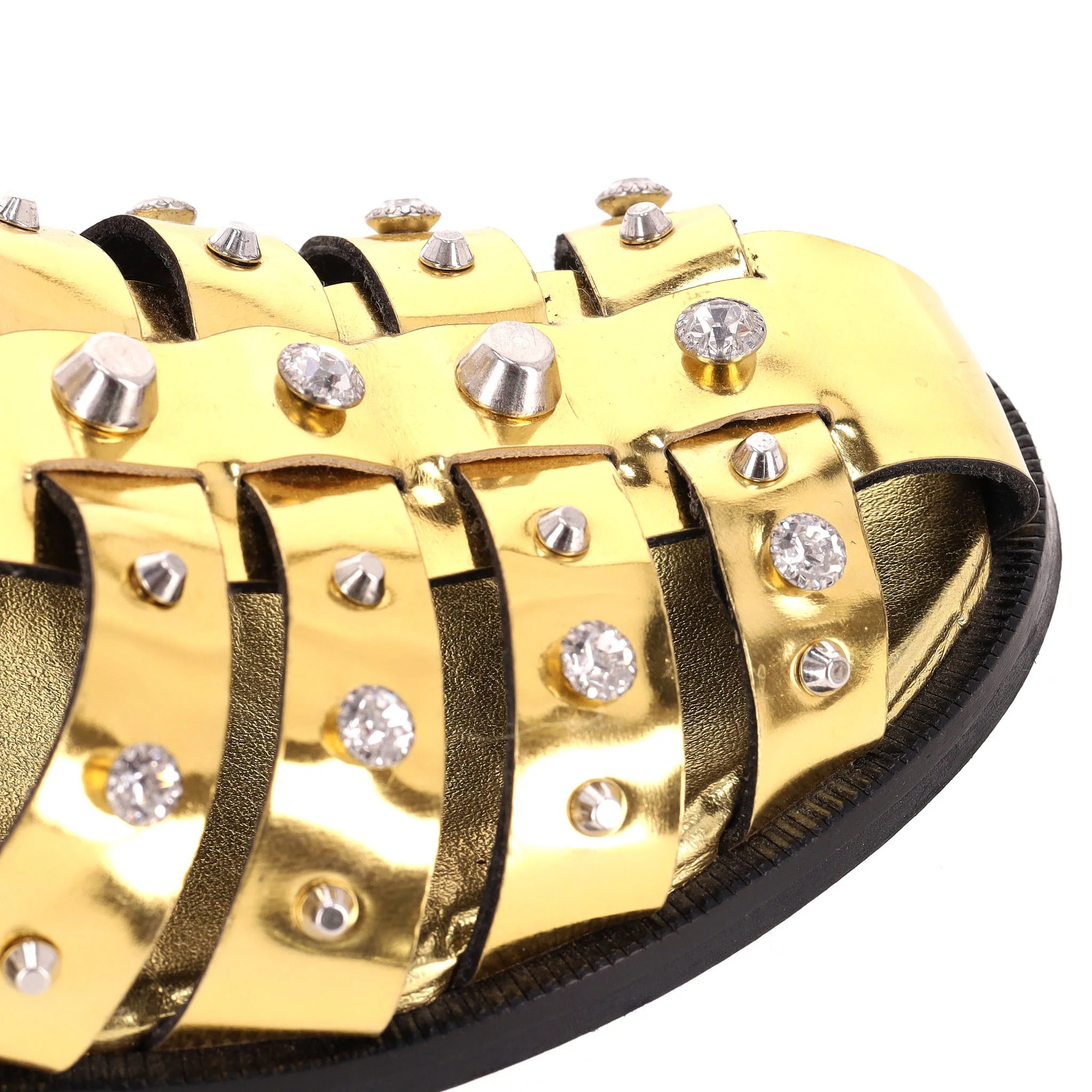 Sandro Olyma Studded Leather Cage Sandals. Size 37 - Image 6