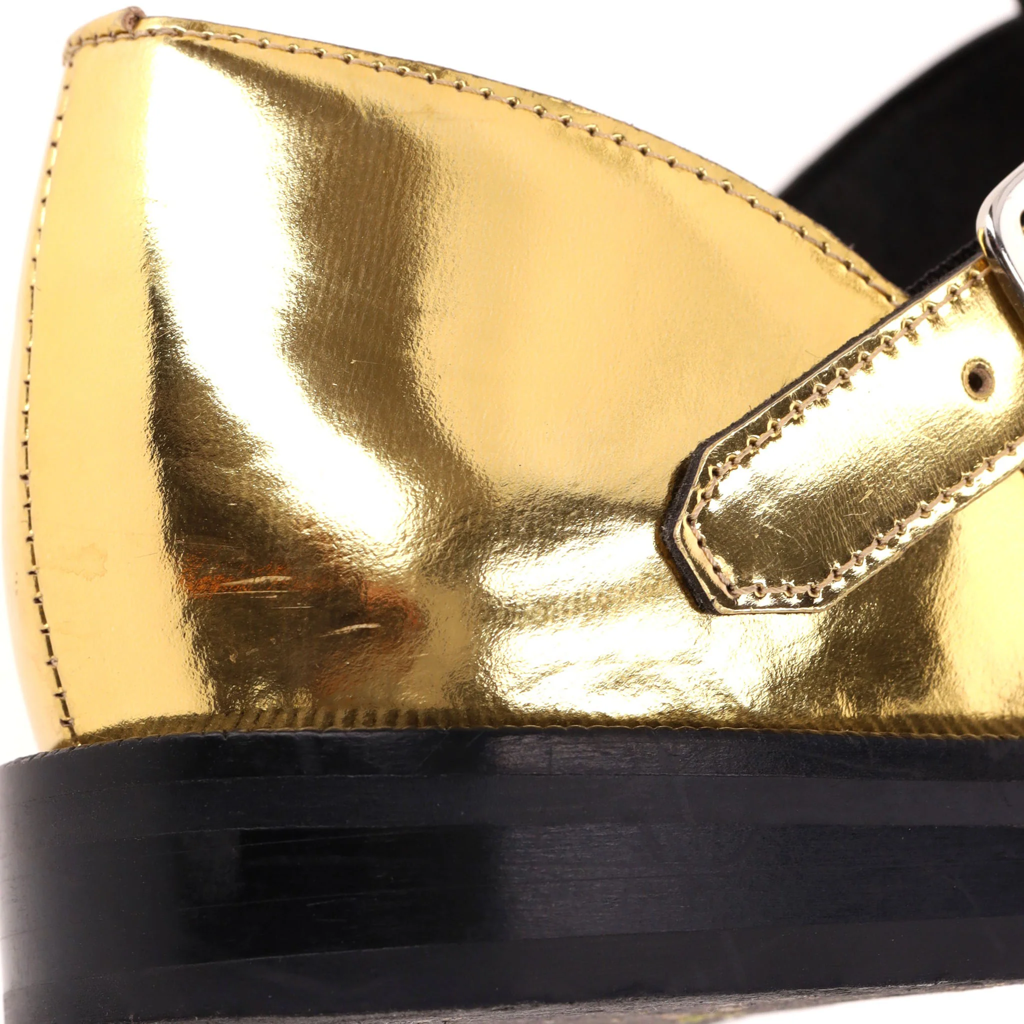 Sandro Olyma Studded Leather Cage Sandals. Size 37 - Image 9