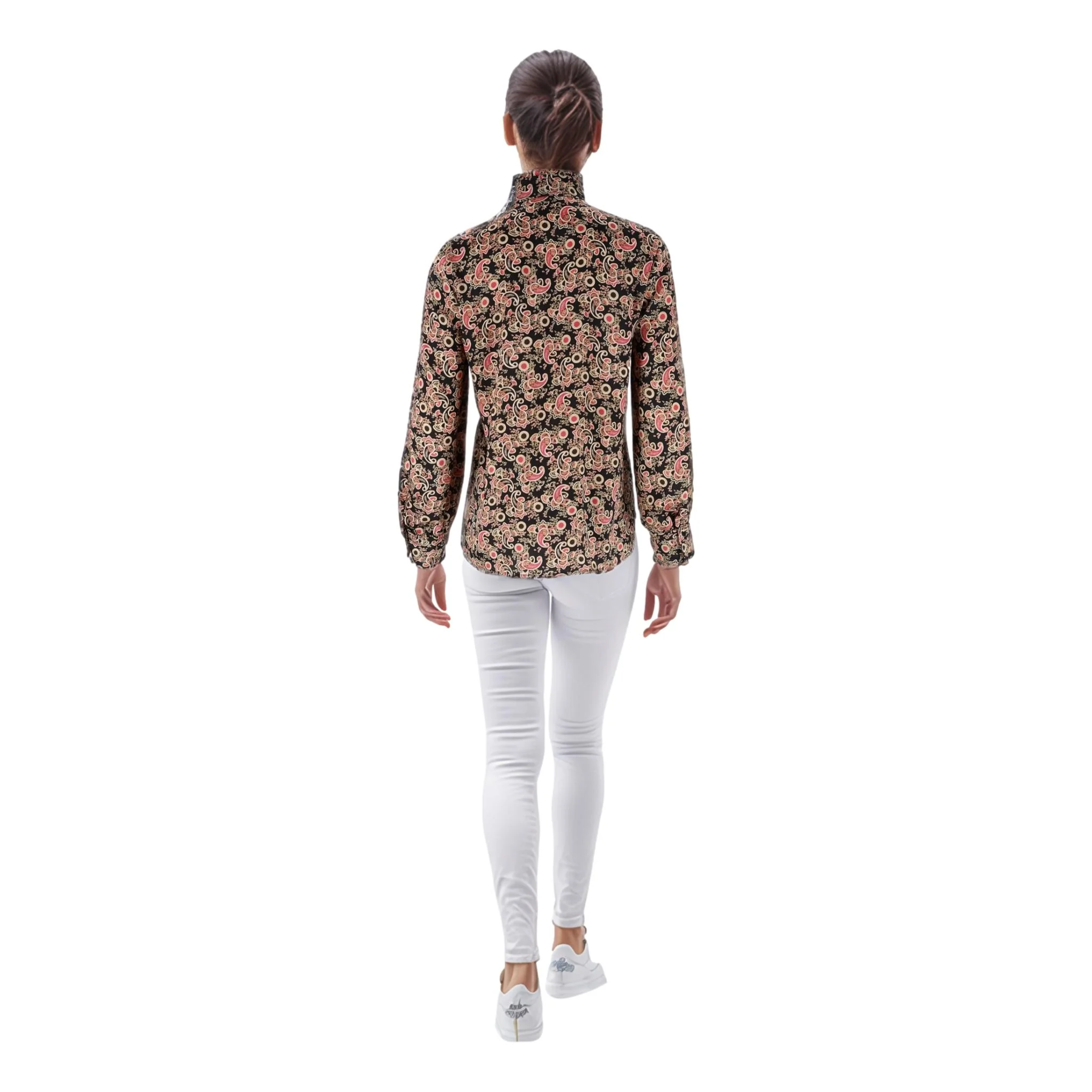 Sandro Paisley Print Twill Shirt. Size 1 - Image 4