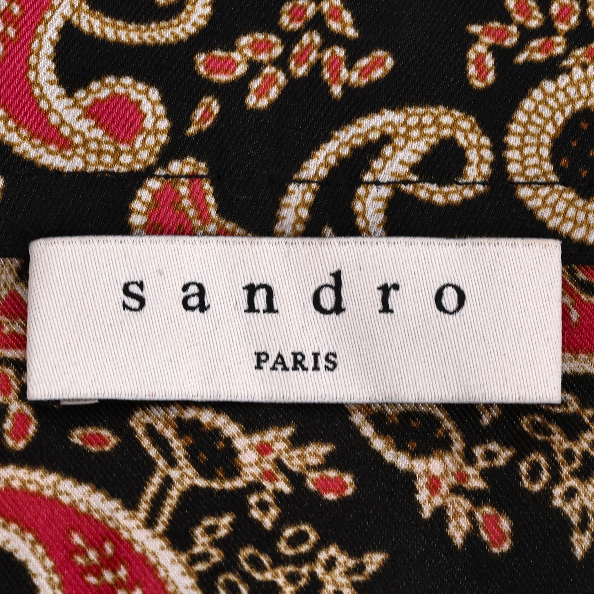 Sandro Paisley Print Twill Shirt. Size 1 - Image 5