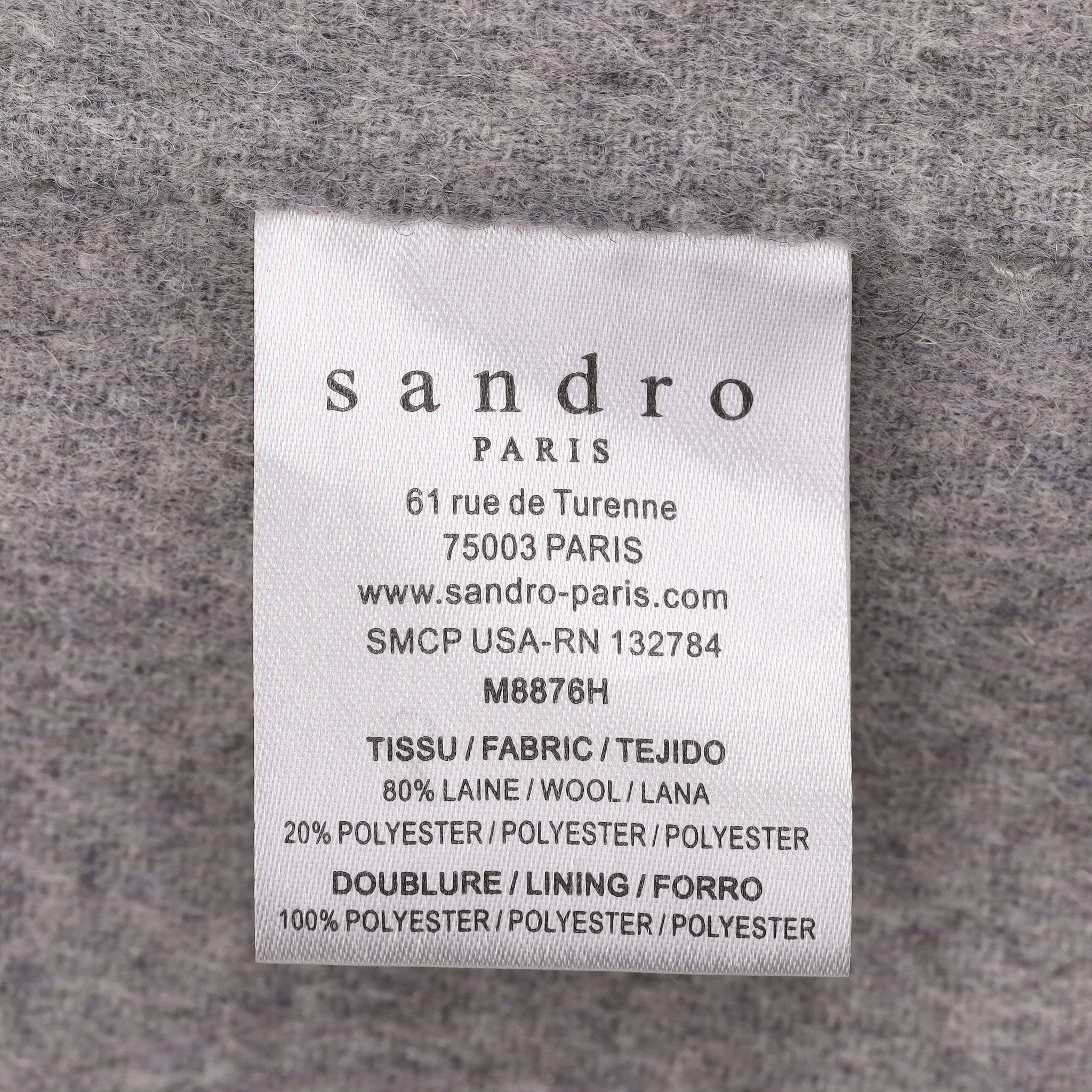 Sandro Wool Coat. Size 38FR - Image 7