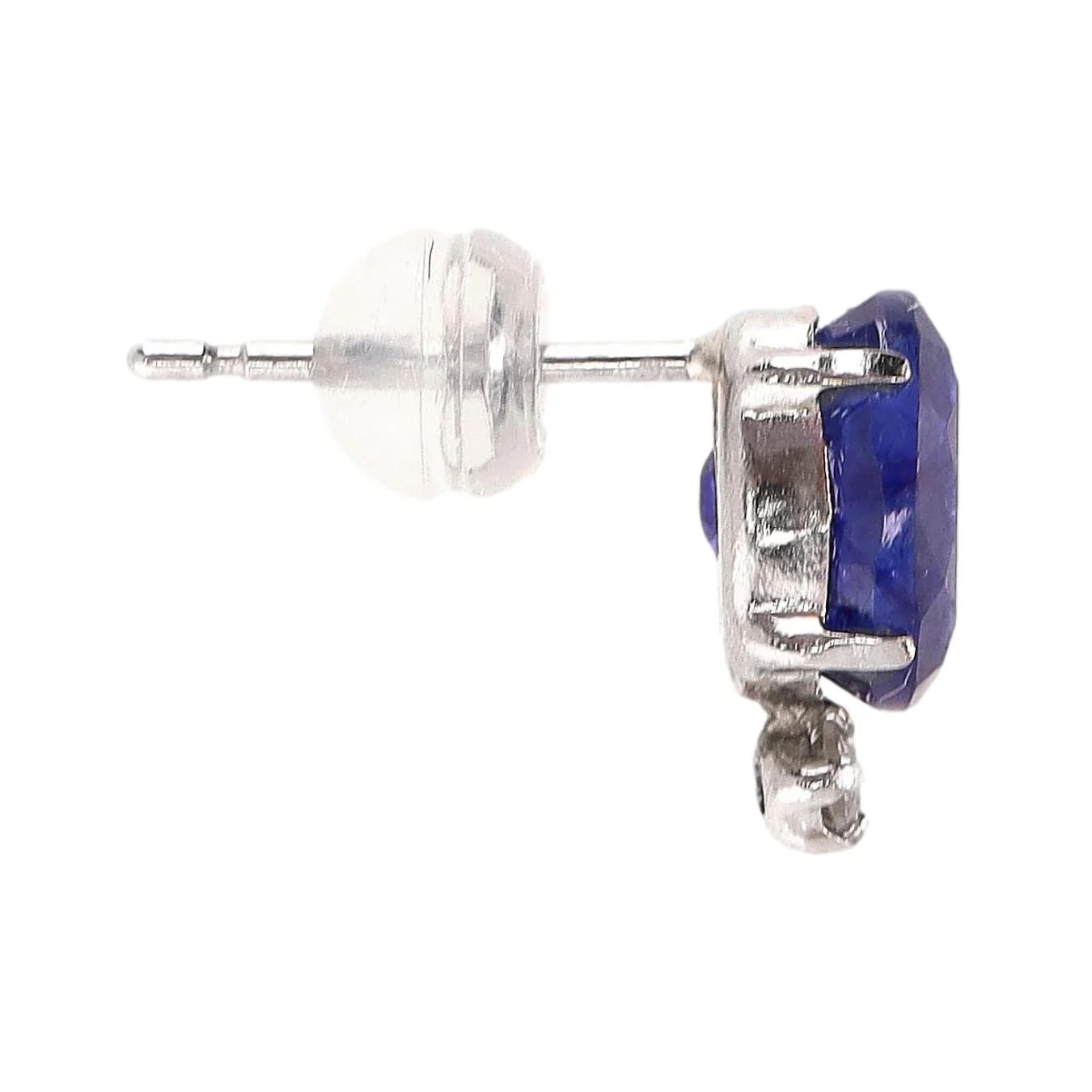 Sapphire & Diamond Earrings Set In Platinum - Image 5