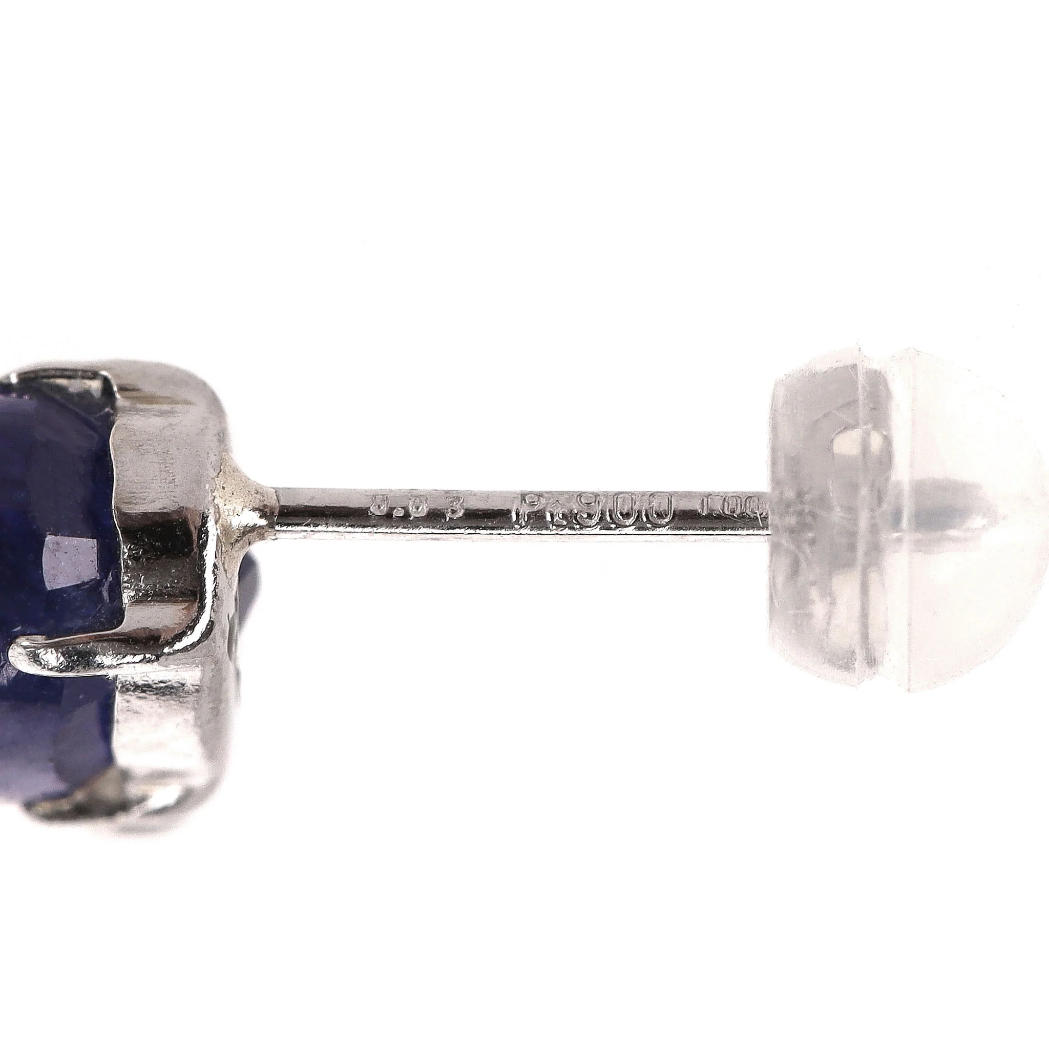 Sapphire & Diamond Earrings Set In Platinum - Image 6