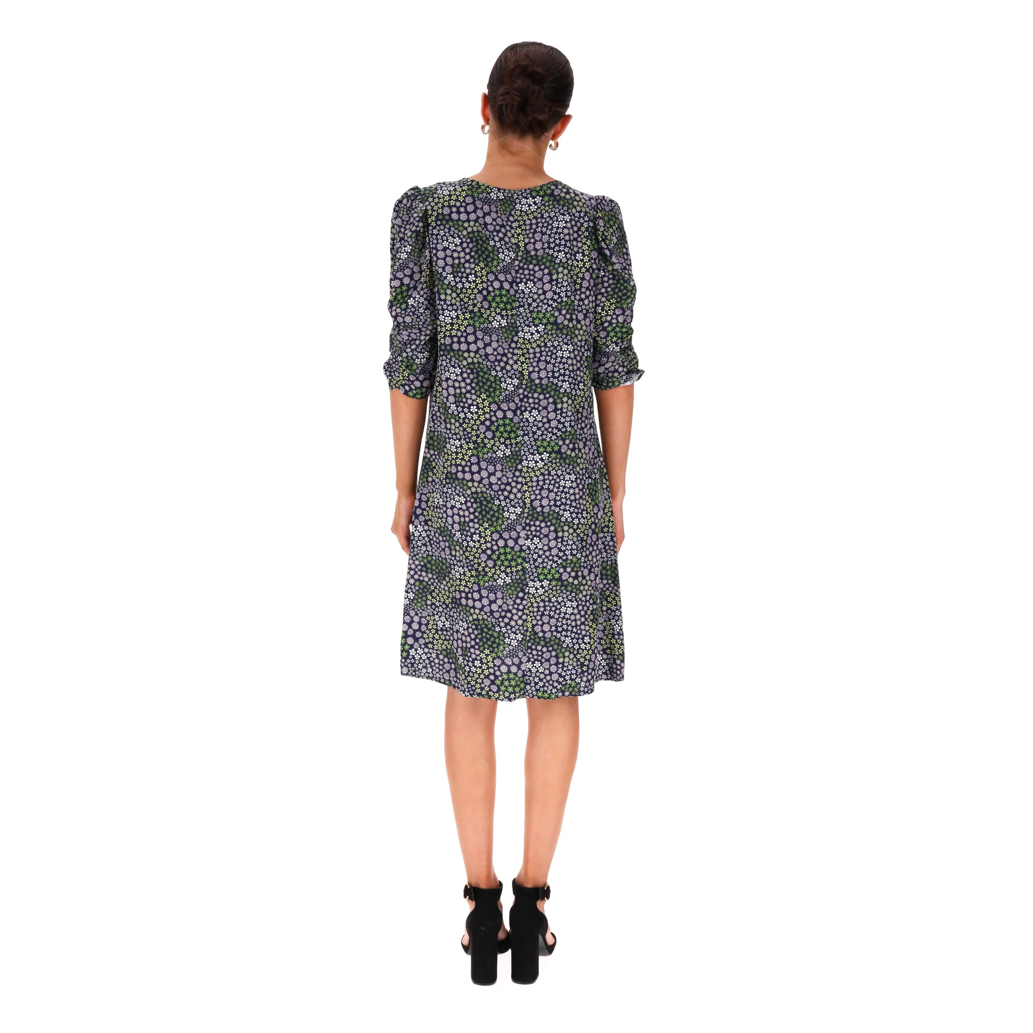 See By Chloe Floral Puff Sleeve Shift Dress. Size 40FR - Image 4