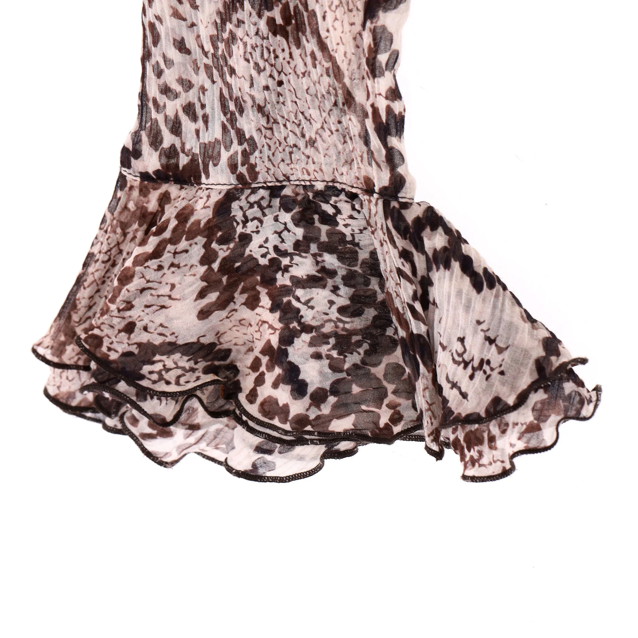 See By Chloe Silk & Cotton Chiffon Snake Print Top. Size 38FR - Image 6