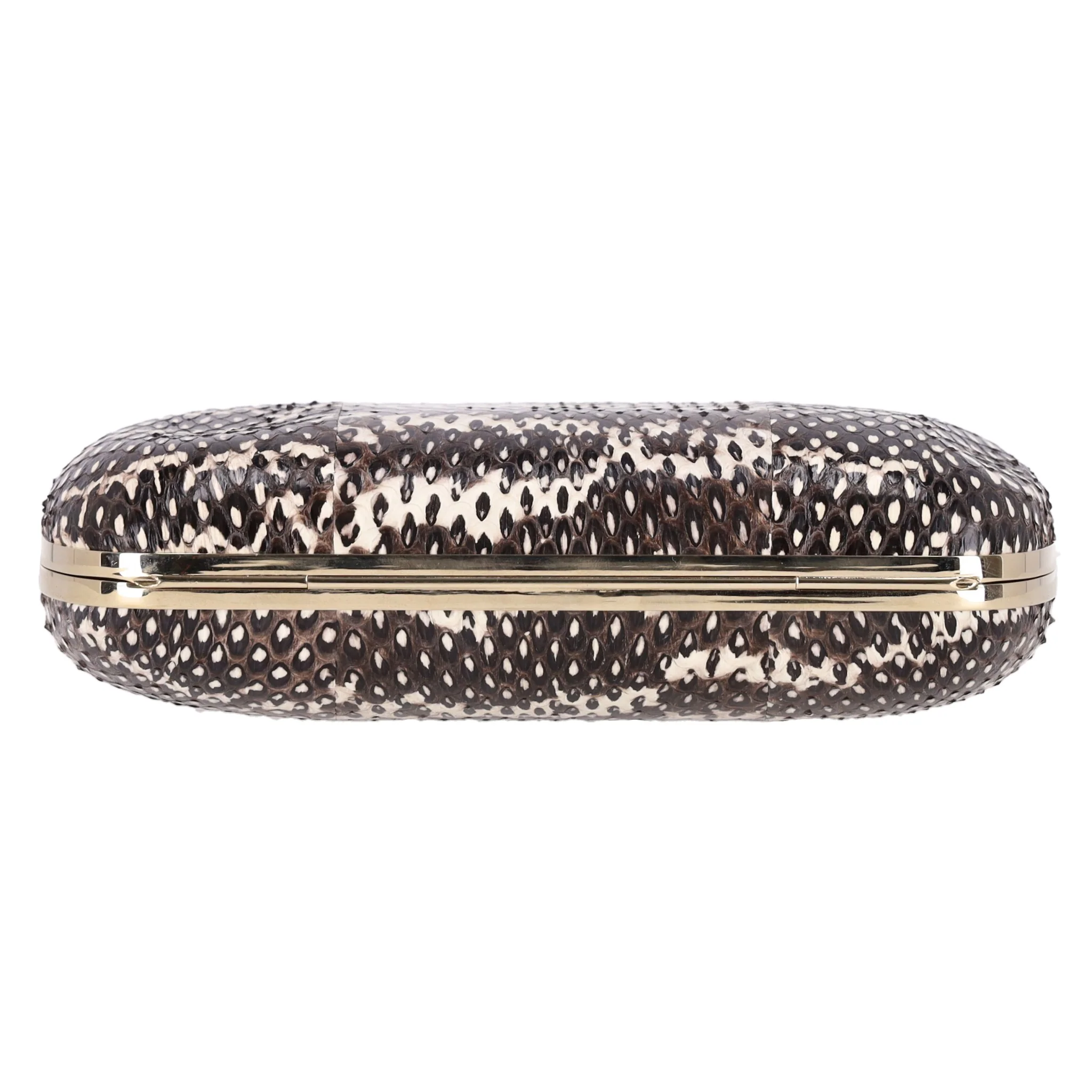 Sergio Rossi Lizard Skin Clutch Bag With Chain Strap - Image 6