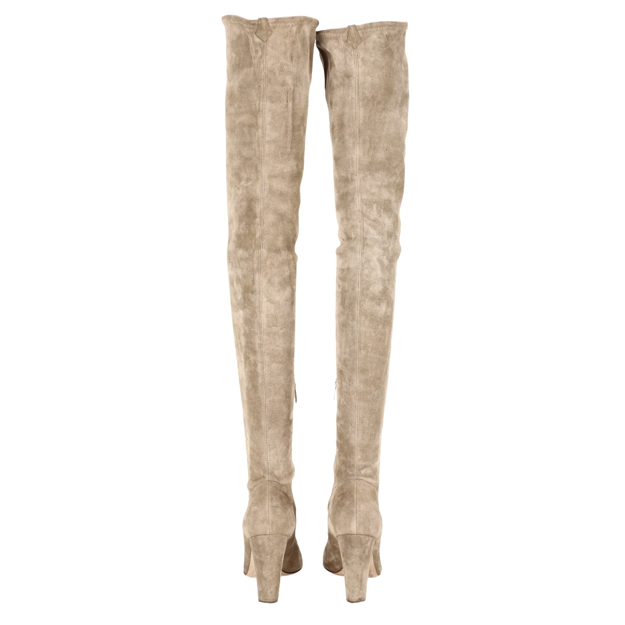 Sergio Rossi Over-The-Knee Suede Boots. Size 37.5 - Image 4