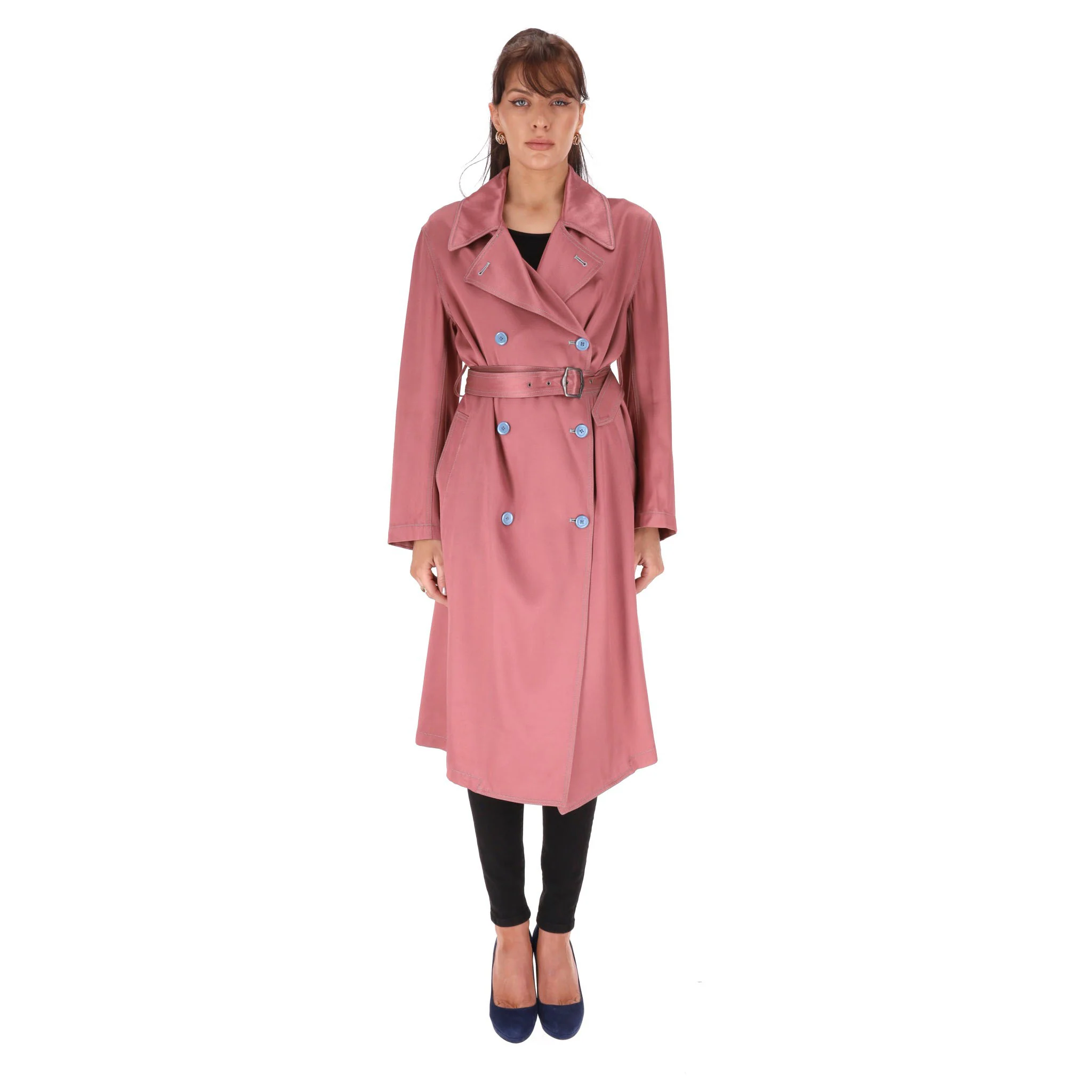 Sies Marjan Satin-Twill Trench Coat. Size XS - Image 2