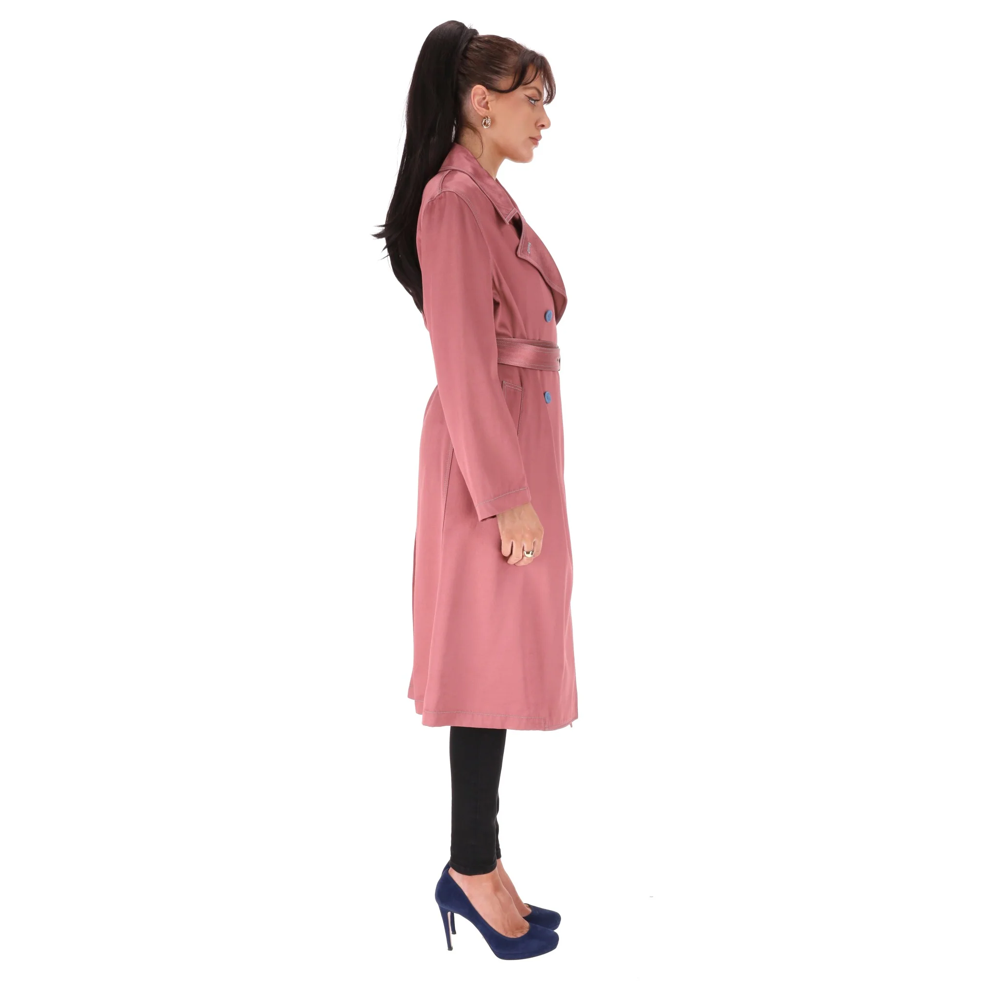 Sies Marjan Satin-Twill Trench Coat. Size XS - Image 3