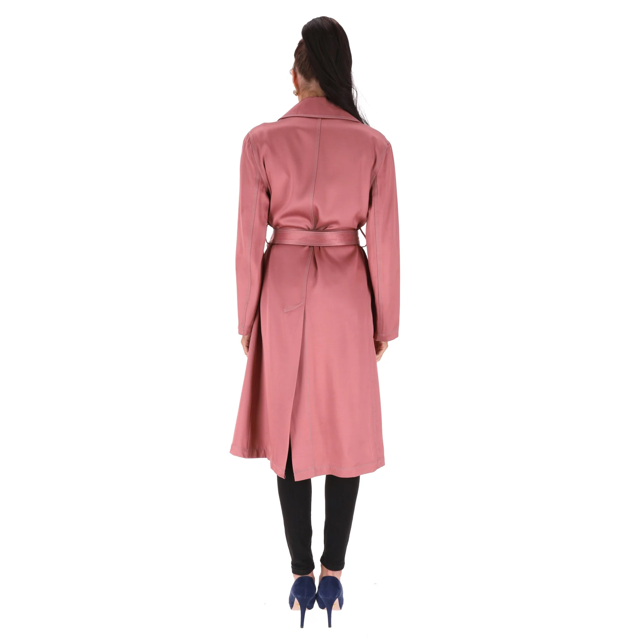 Sies Marjan Satin-Twill Trench Coat. Size XS - Image 4