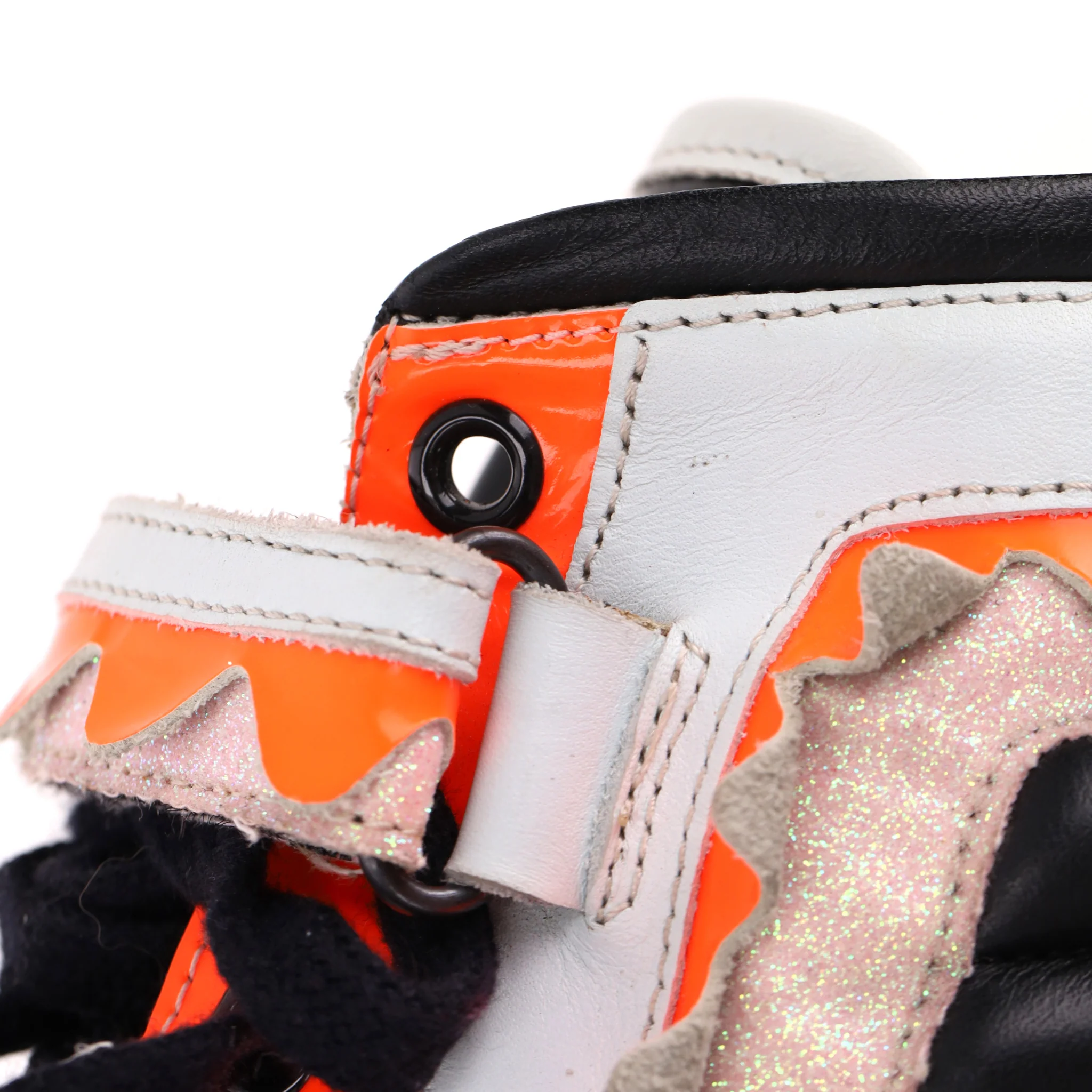 Sophia Webster Glitter-Detail Leather 'Riko' High-Top Sneakers. Size 37 - Image 7