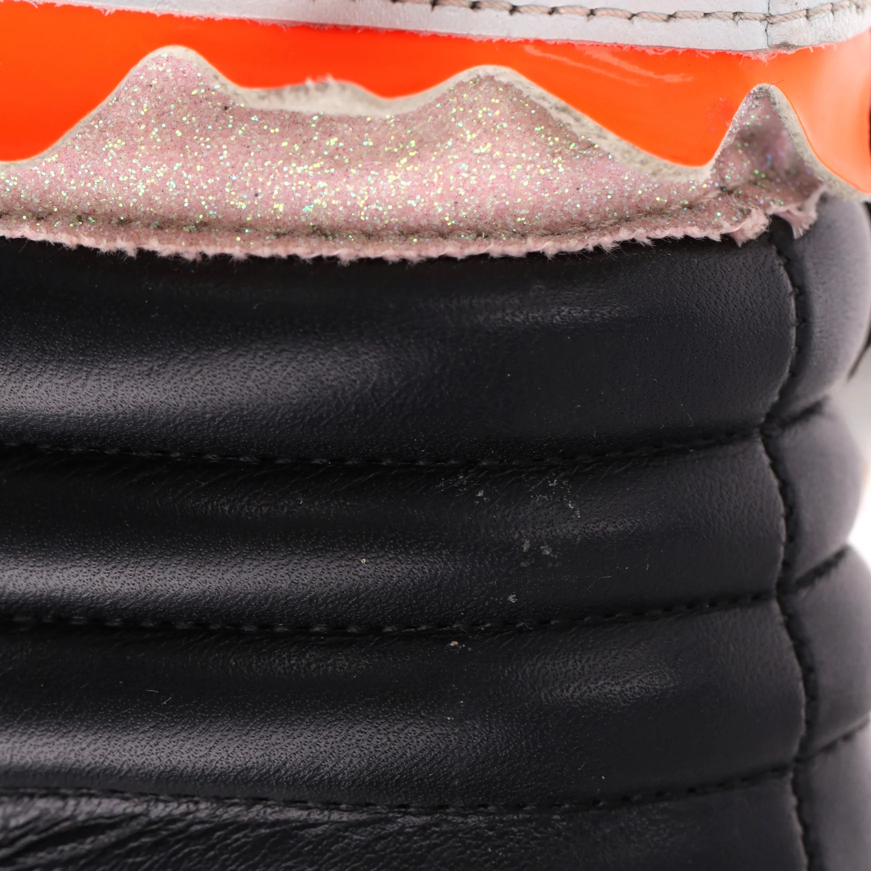Sophia Webster Glitter-Detail Leather 'Riko' High-Top Sneakers. Size 37 - Image 9