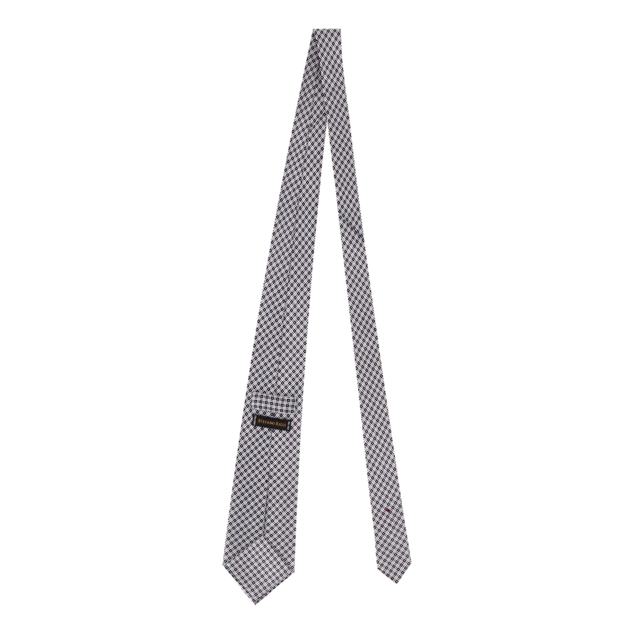 Stefano Ricci Printed Silk Tie With Swarovski Crystals - Image 4