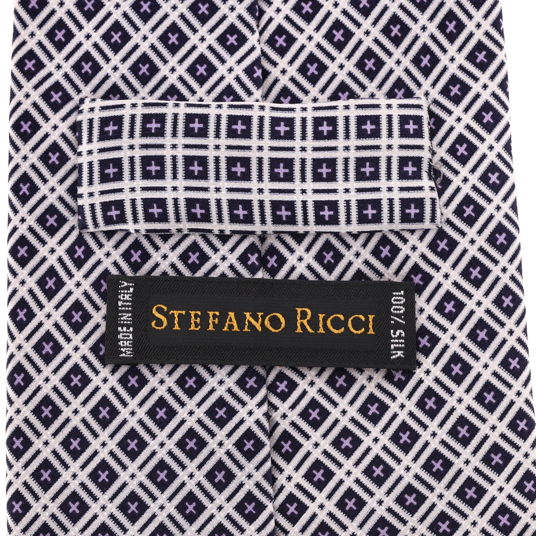 Stefano Ricci Printed Silk Tie With Swarovski Crystals - Image 7