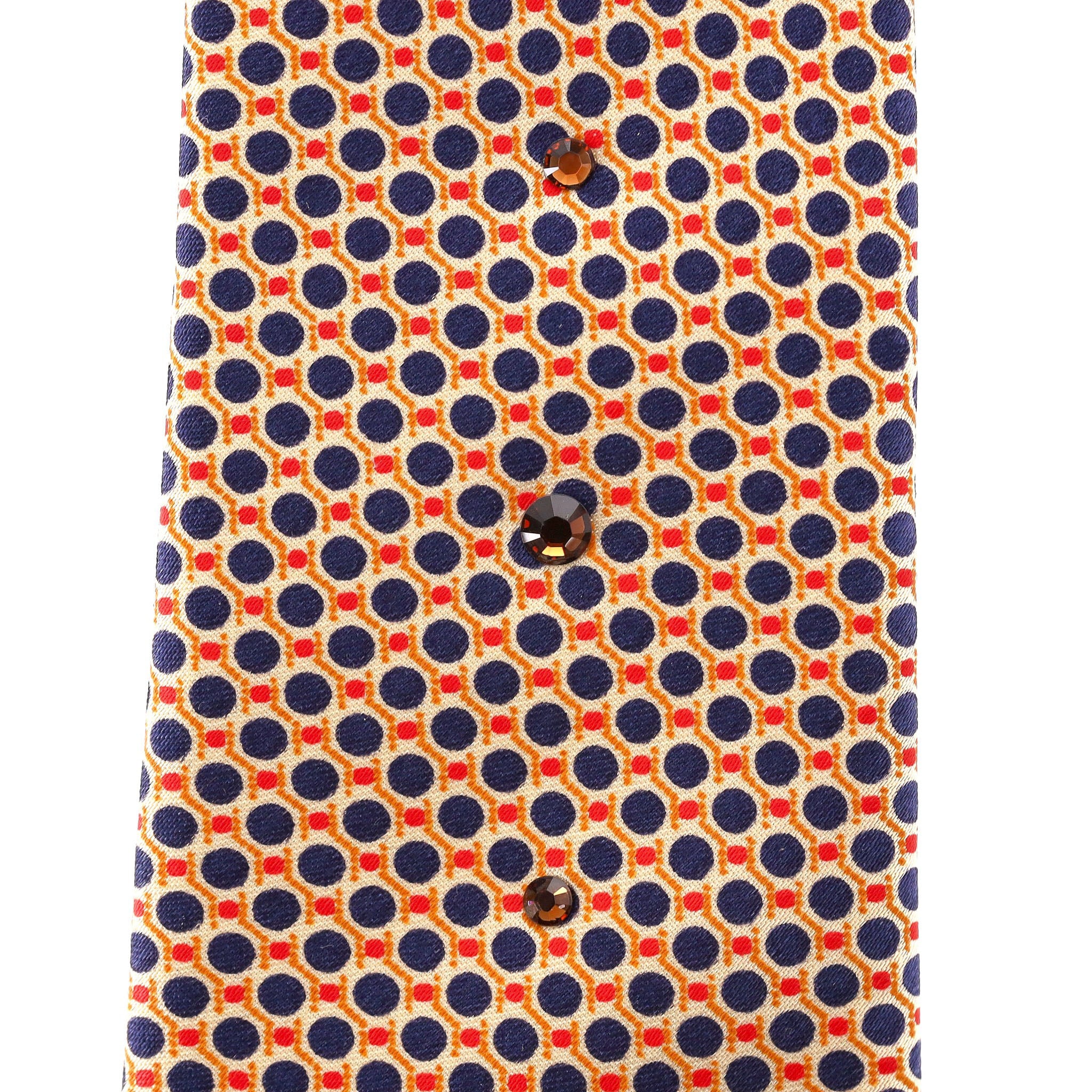 Stefano Ricci Printed Silk Tie With Swarovski Crystals - Image 6