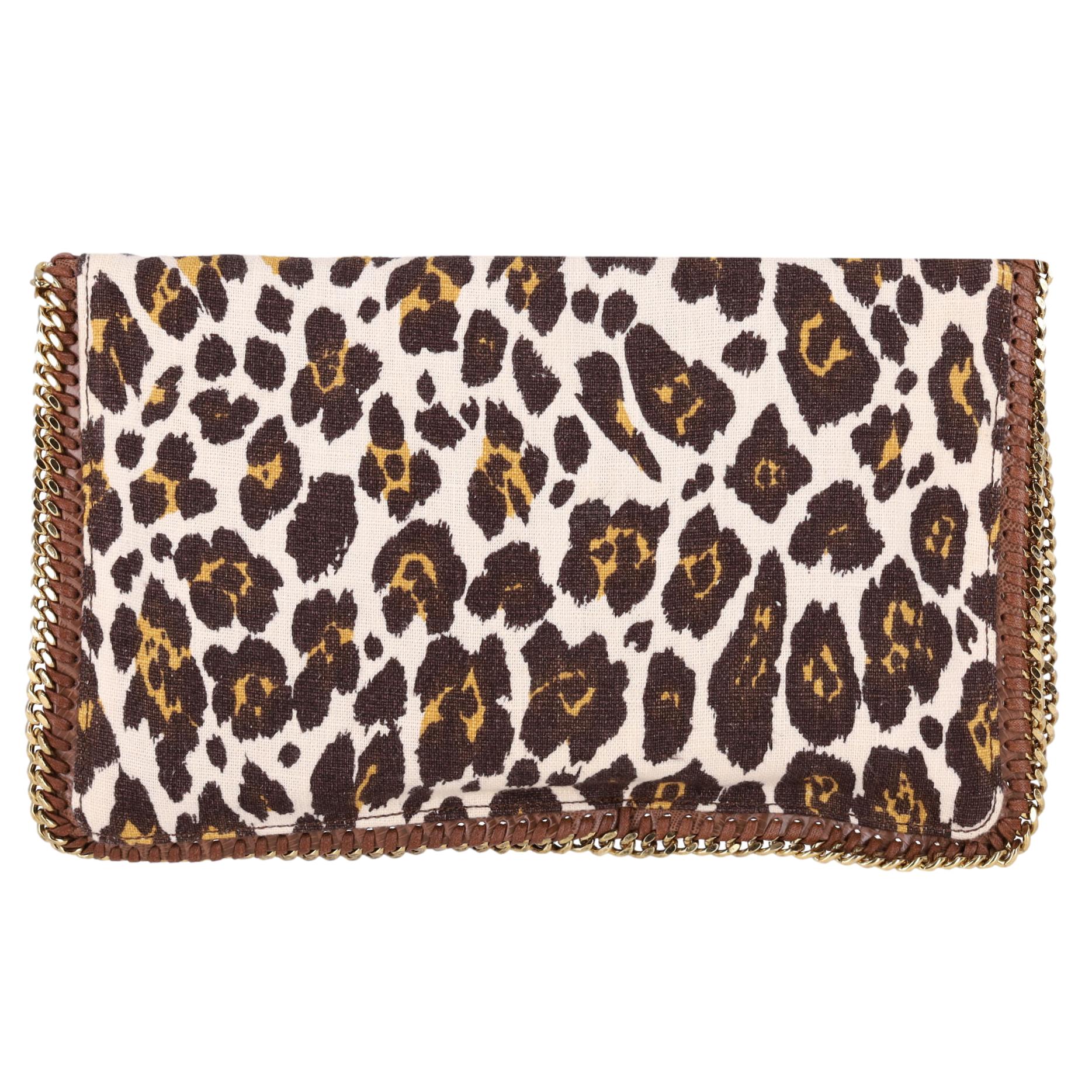 Stella McCartney Falabella Leopard Print Canvas Clutch Bag - Image 4