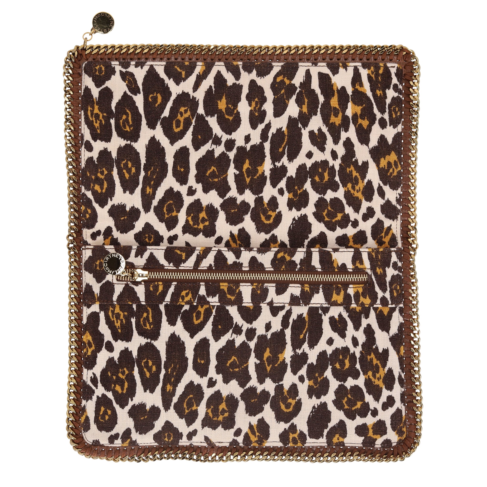 Stella McCartney Falabella Leopard Print Canvas Clutch Bag - Image 6