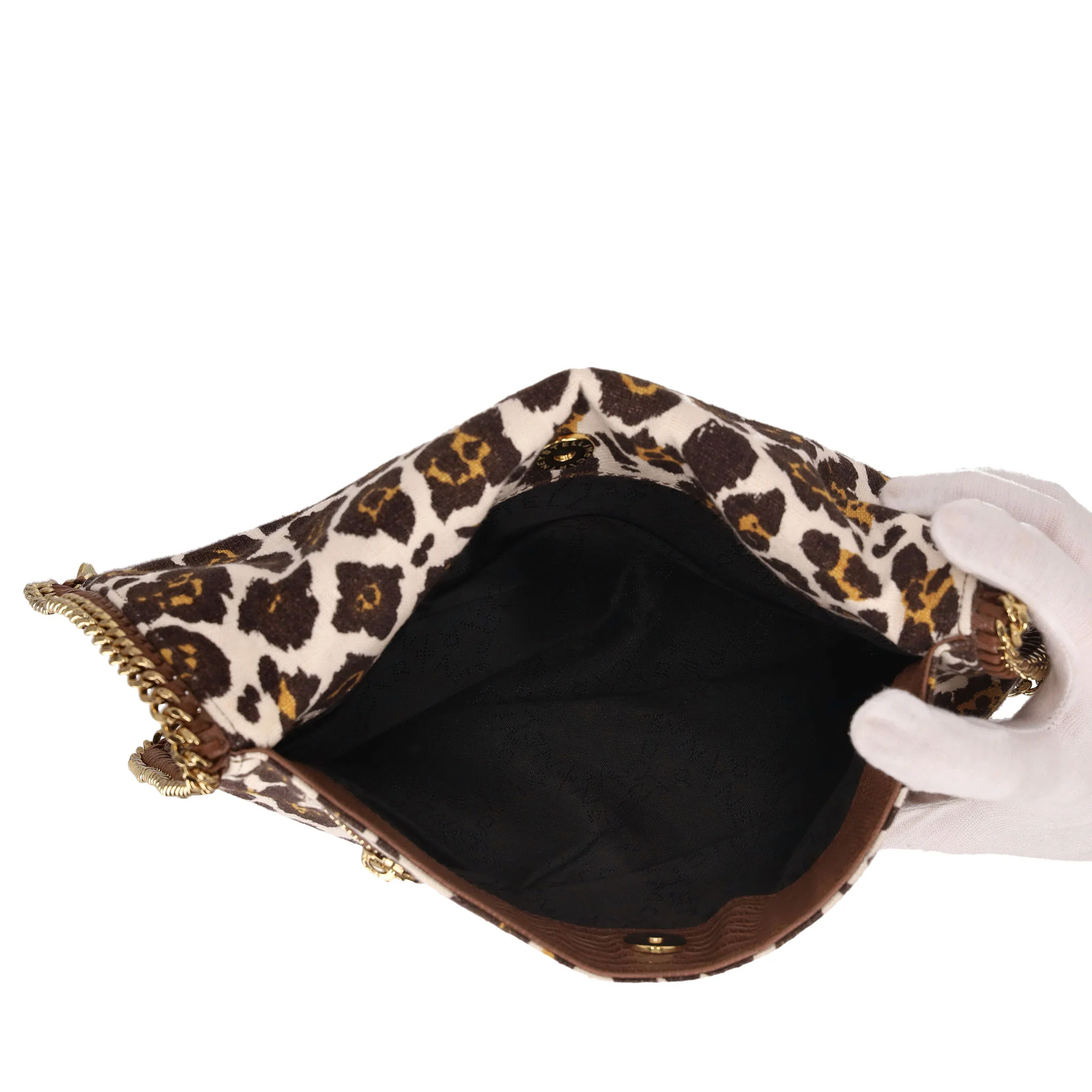 Stella McCartney Falabella Leopard Print Canvas Clutch Bag - Image 7
