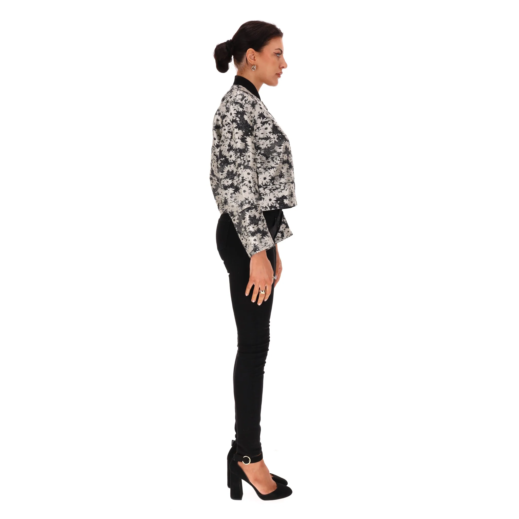 Stella McCartney Floral Jacquard Bomber Jacket. Size 36FR - Image 3