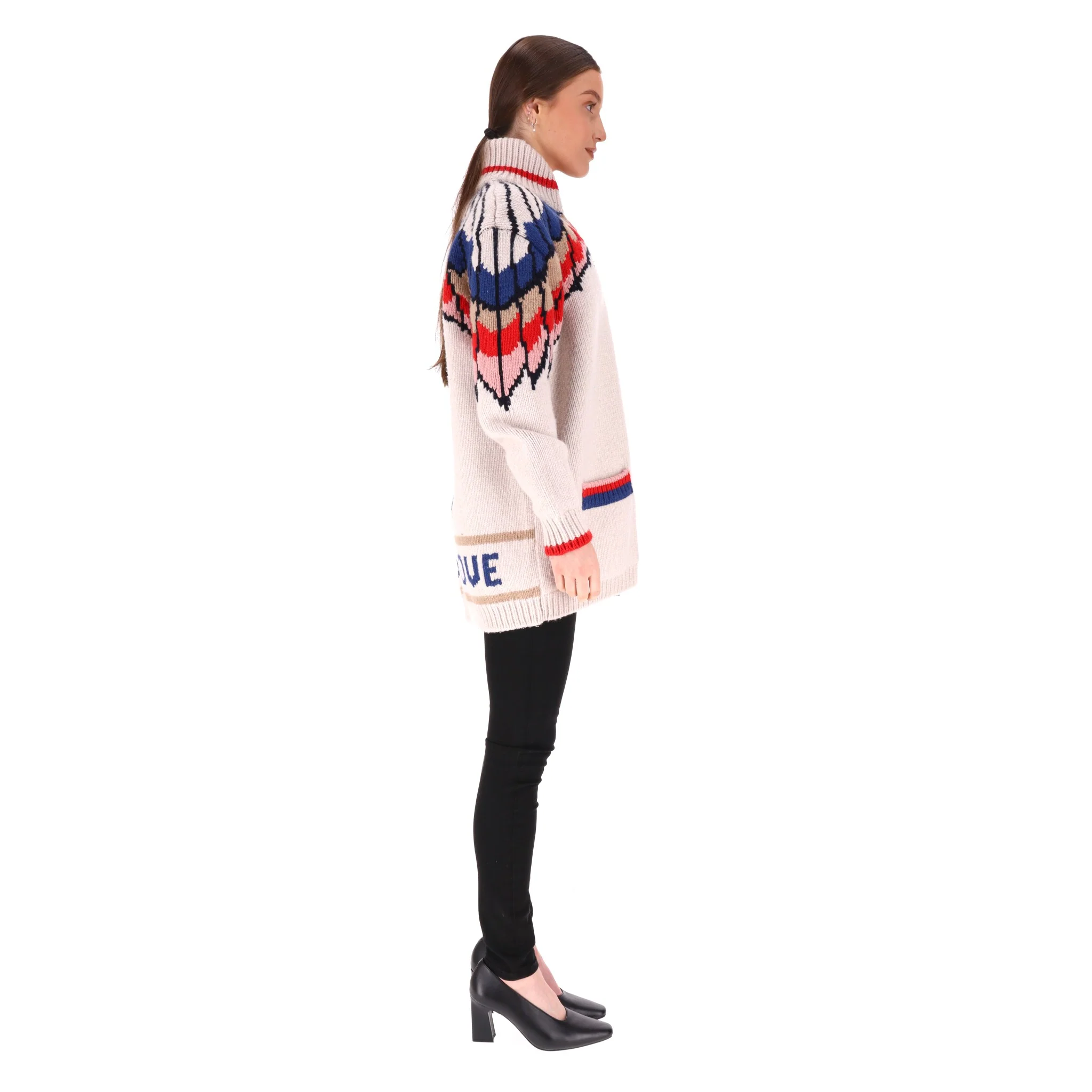 Stella McCartney' All Is Love' Intarsia Virgin Wool Cardigan. Size 40IT - Image 3