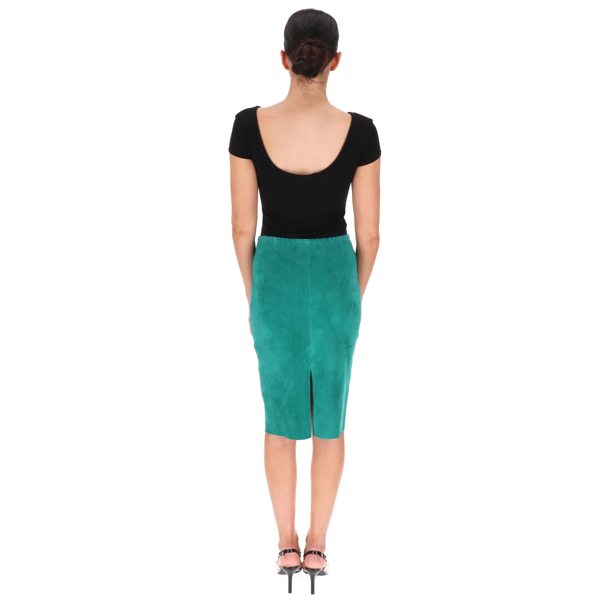 Stouls Suede Pencil Skirt. Size S - Image 4