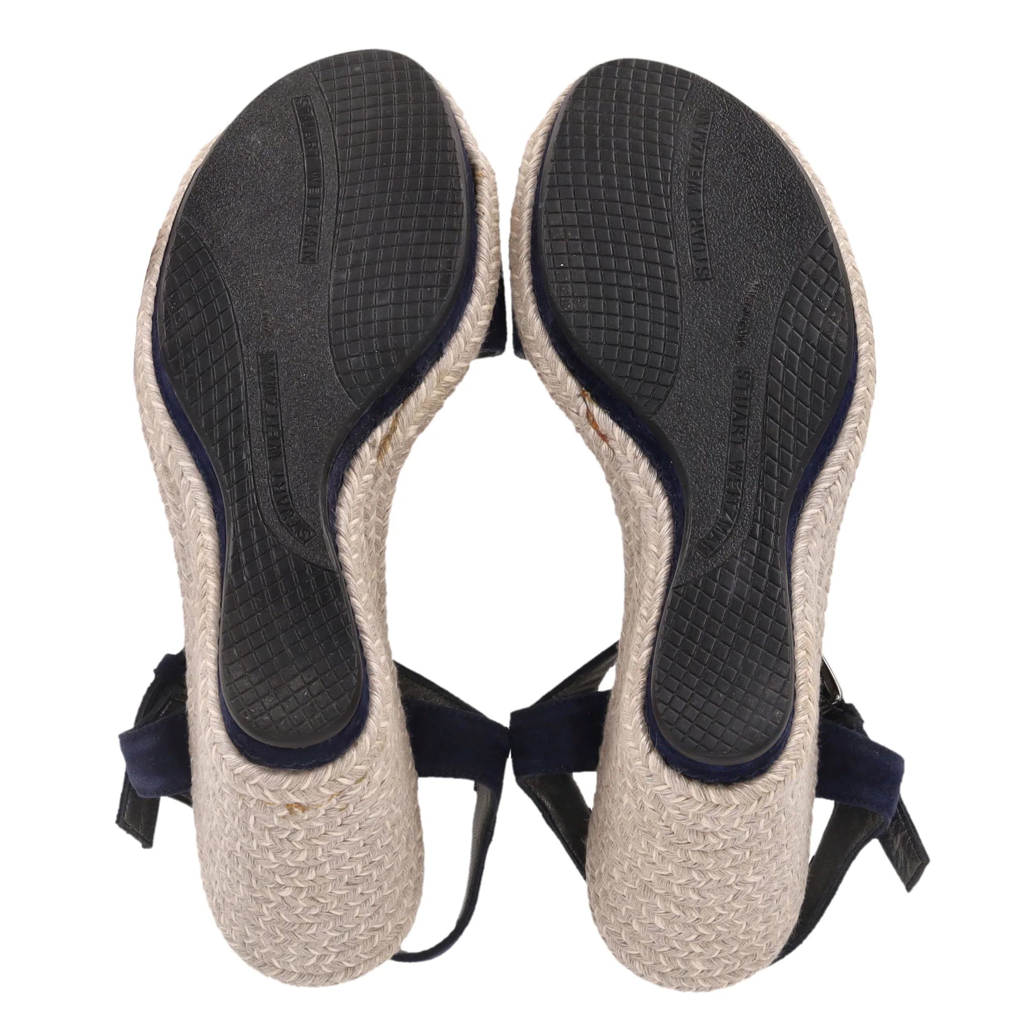 Stuart Weitzman 'Teddi' Suede Espadrille Wedge Sandals. Size 39.5 - Image 5