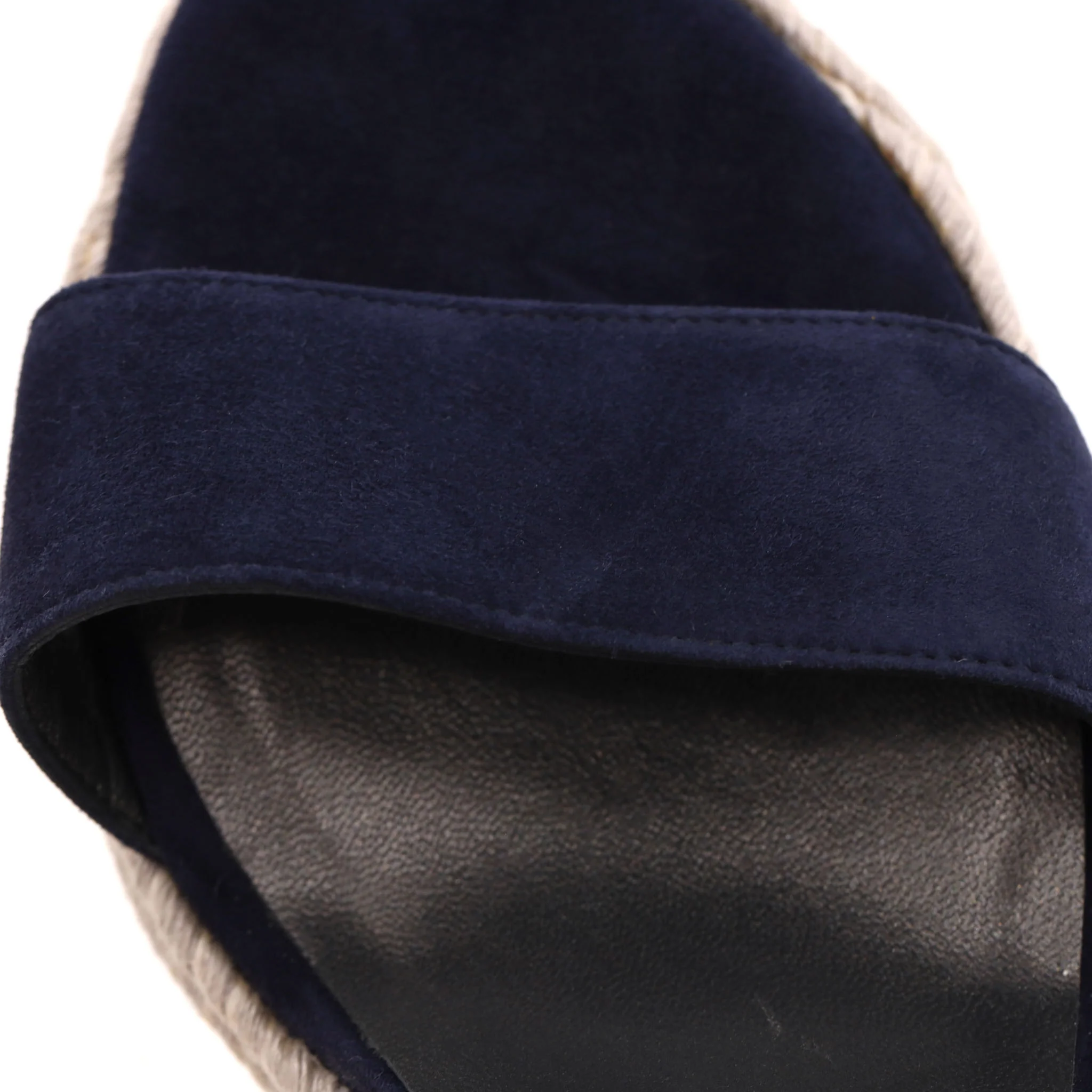 Stuart Weitzman 'Teddi' Suede Espadrille Wedge Sandals. Size 39.5 - Image 8