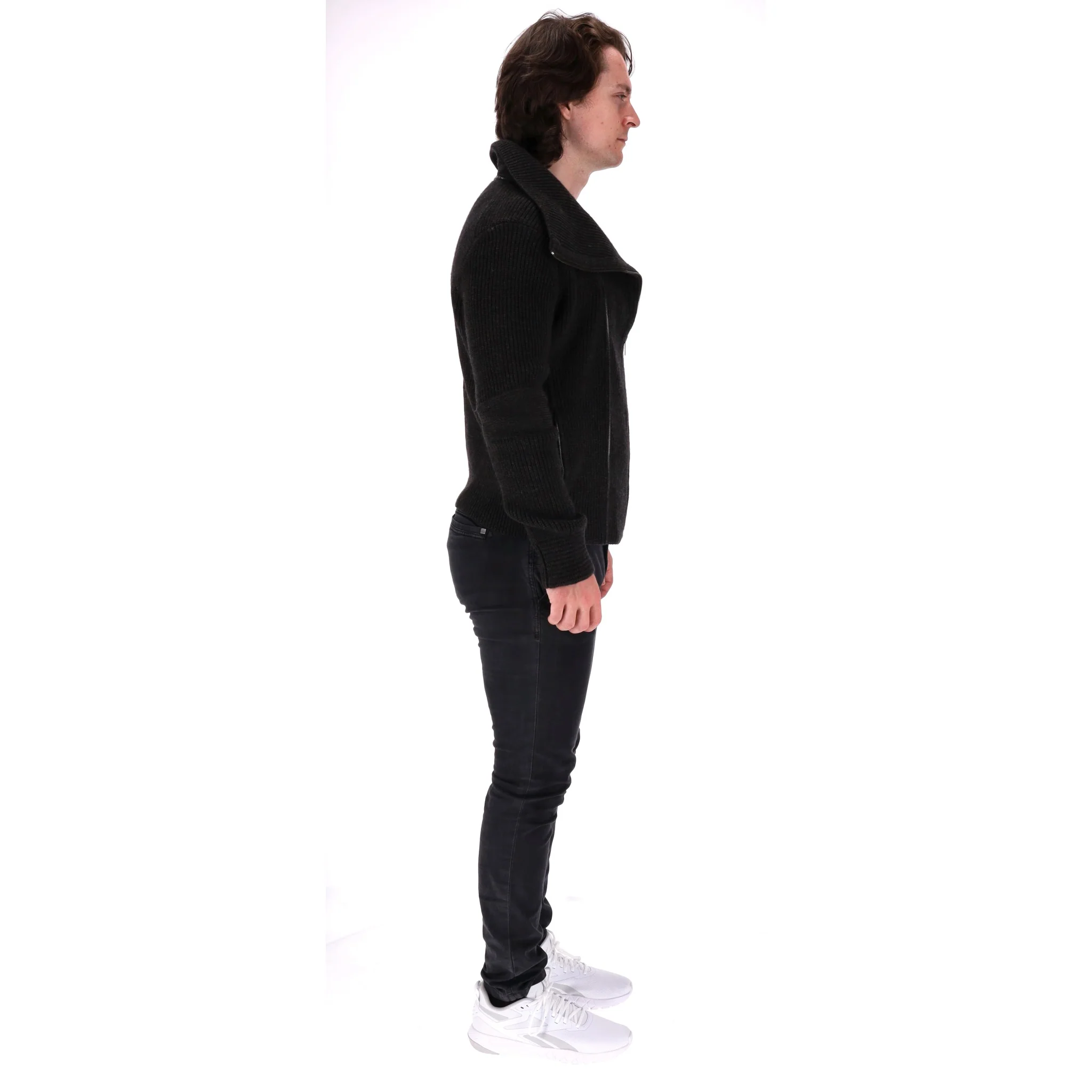 System Alpaca & Wool Blend Zipped Cardigan. Size L - Image 3