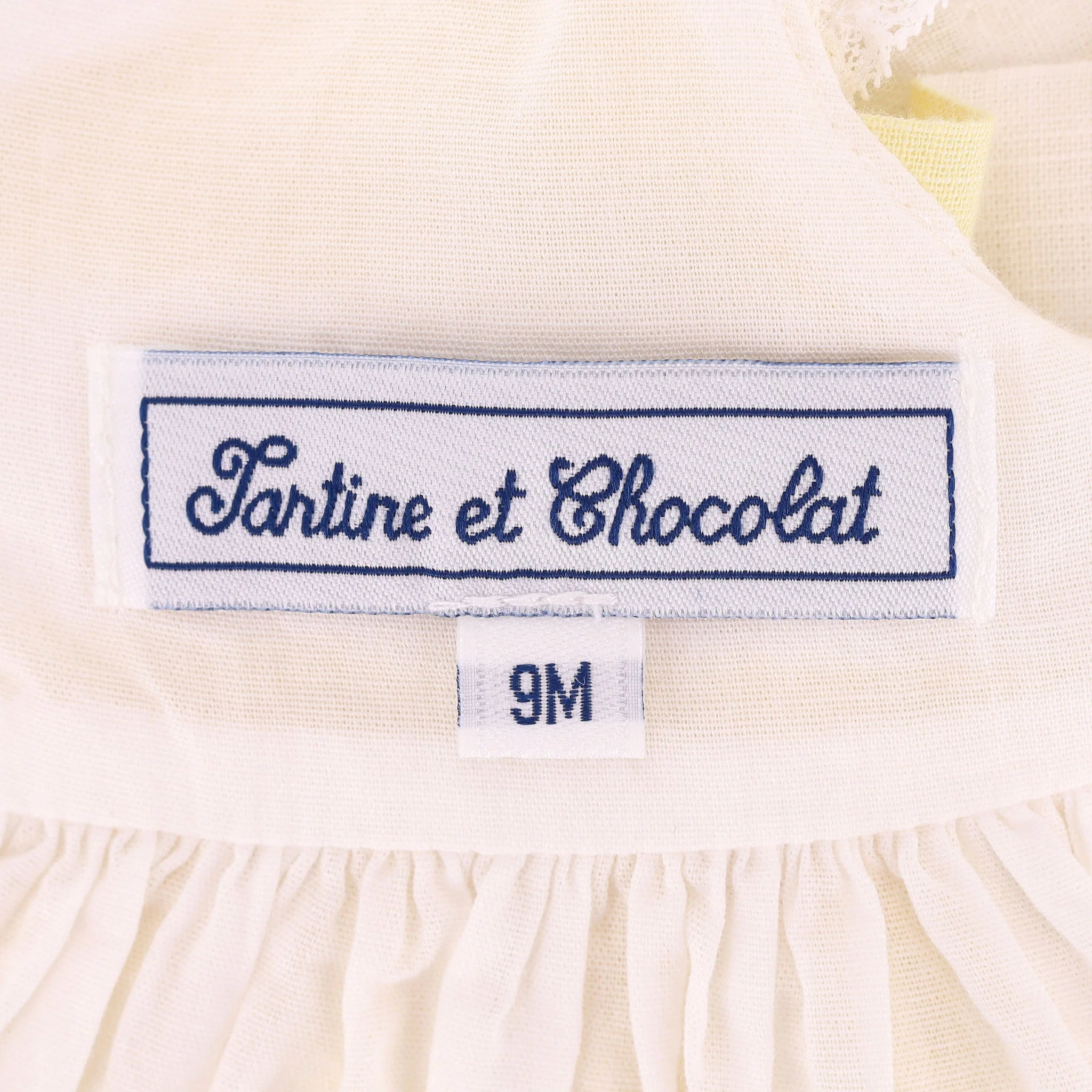 Tartine En Chocolat Baby Girl Striped Cotton Dress. Size 9M - Image 3
