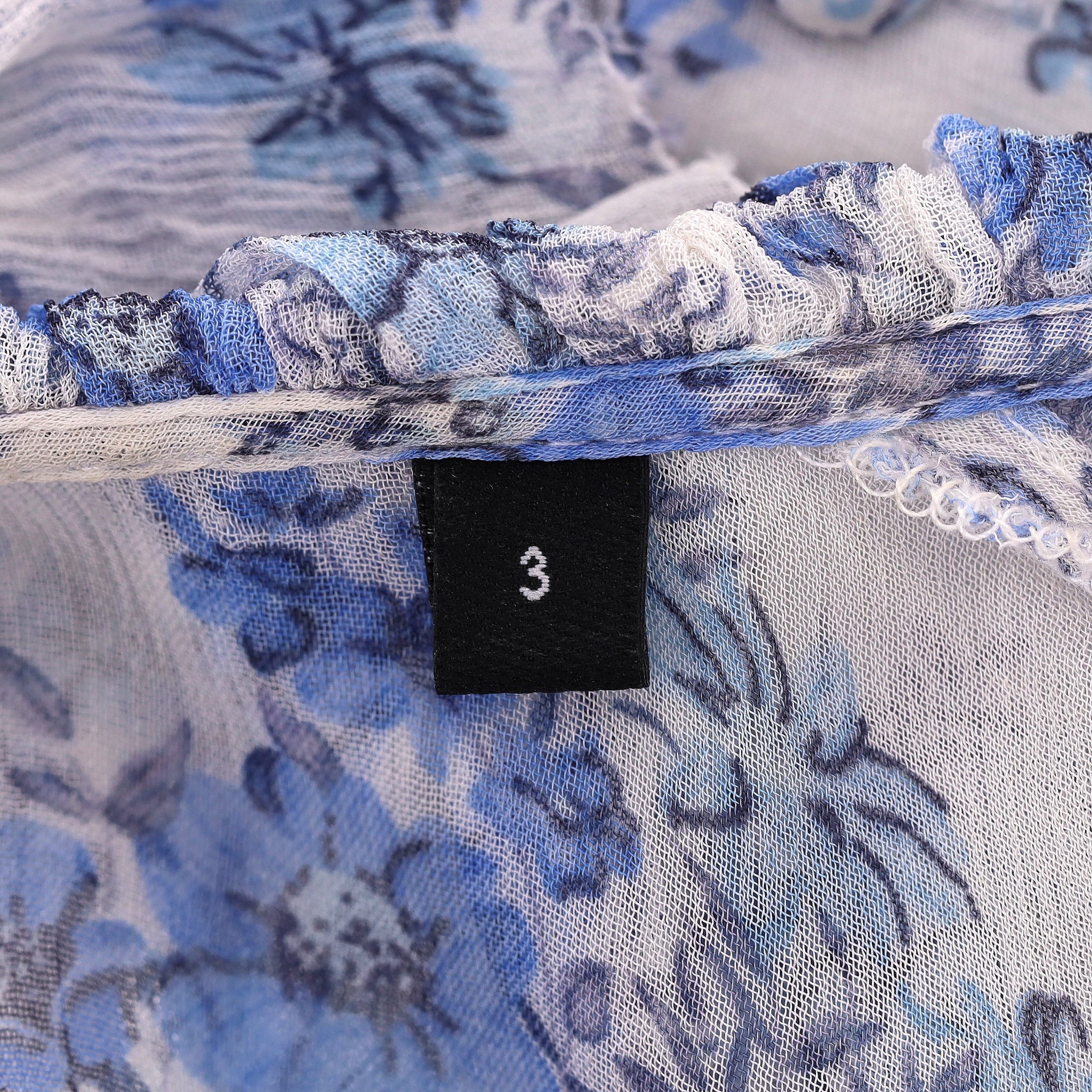 The Kooples Floral Frill Detail Sheer Top. Size 3 - Image 6