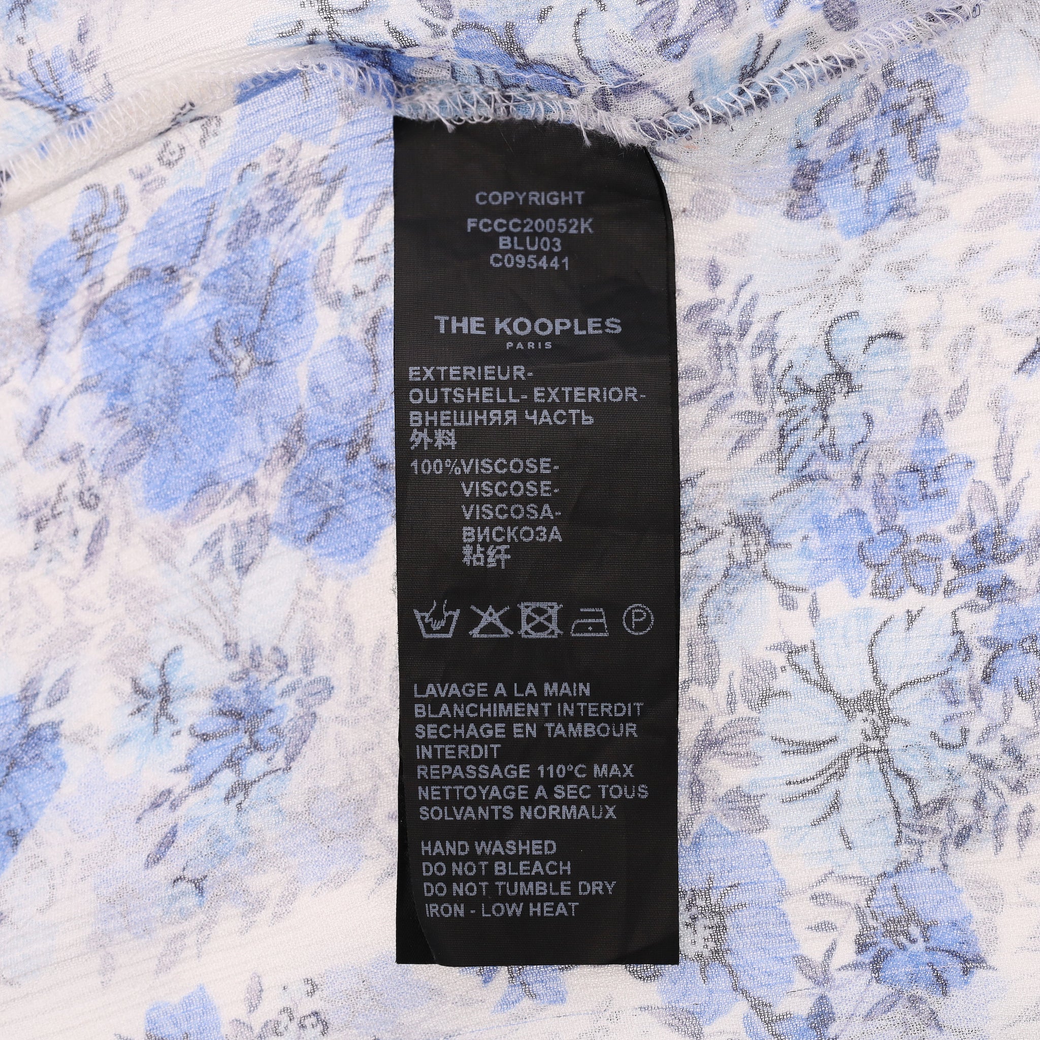 The Kooples Floral Frill Detail Sheer Top. Size 3 - Image 7