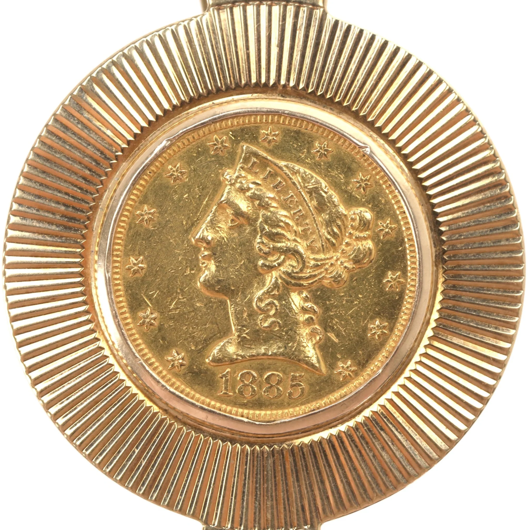 Tiffany & Co. 22k Gold Coronet Head Quarter Eagle Coin Money Clip - Image 3