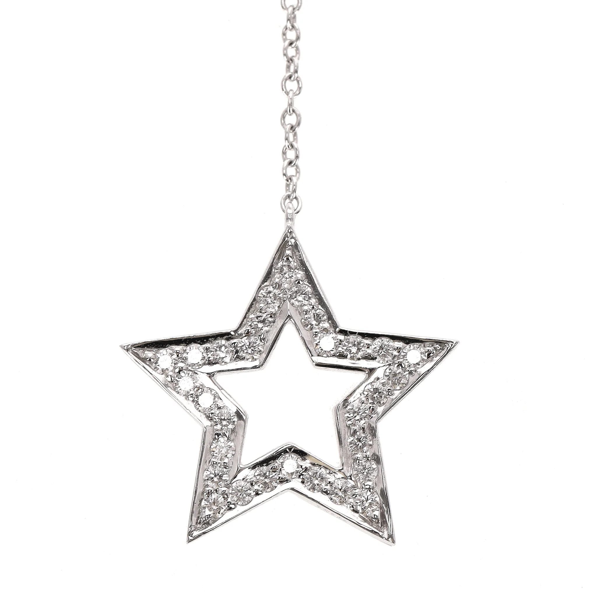 Tiffany & Co. Platinum & Diamond Star Lariat Necklace - Image 5