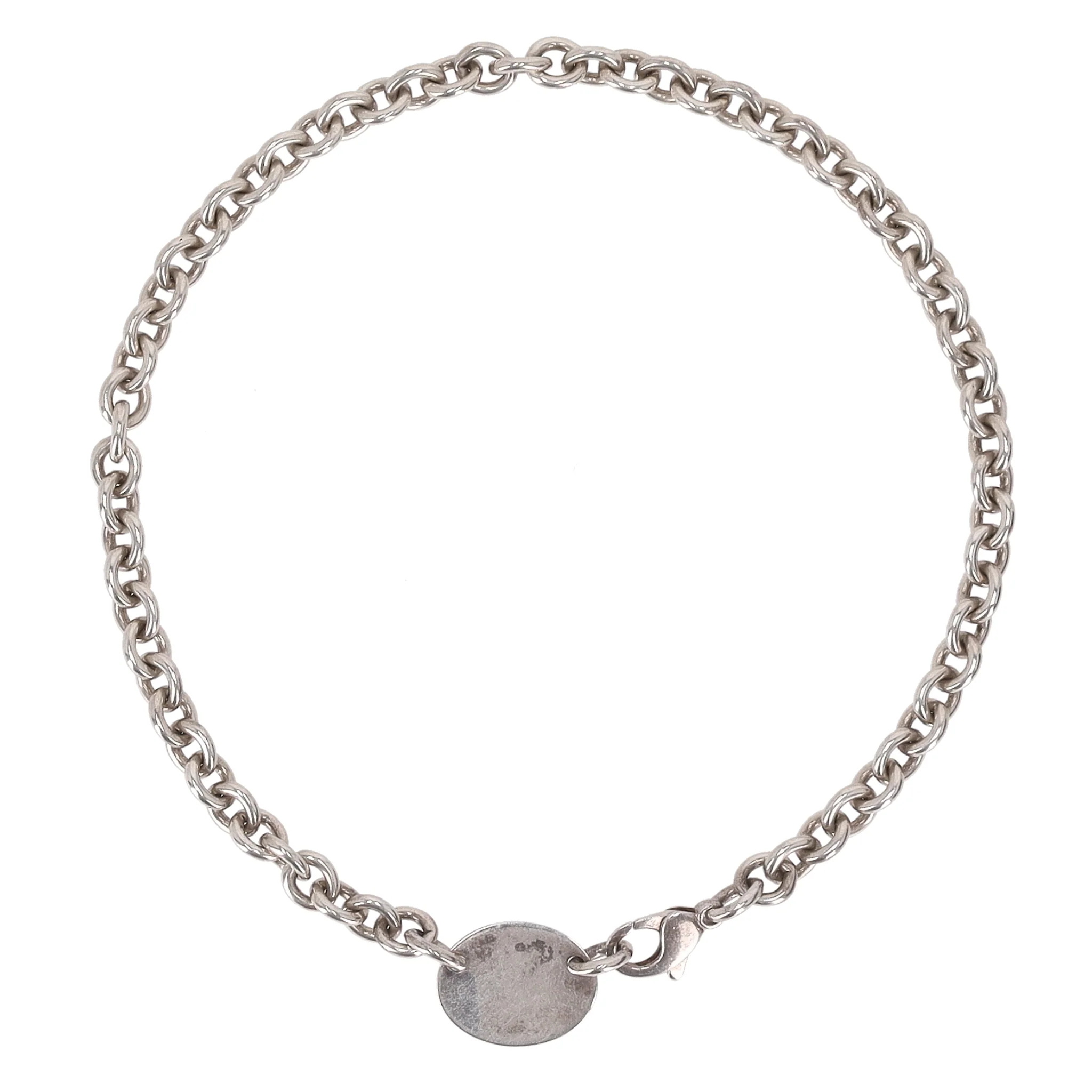 Tiffany & Co. Return To Tiffany 925 Sterling Silver Oval Tag Necklace - Image 4